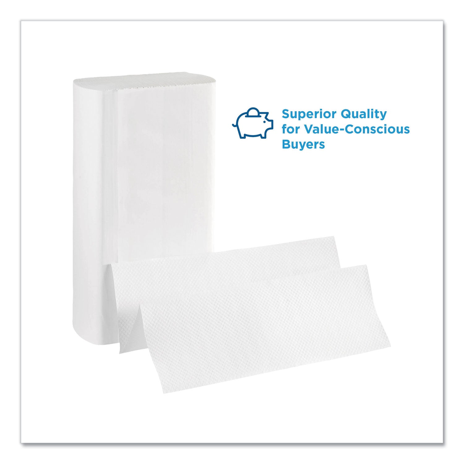 Georgia Pacific® Professional Pacific Blue Select Folded Paper Towels, 1-Ply, 9.2 x 9.4, White, 250/Pack, 16 Packs/Carton