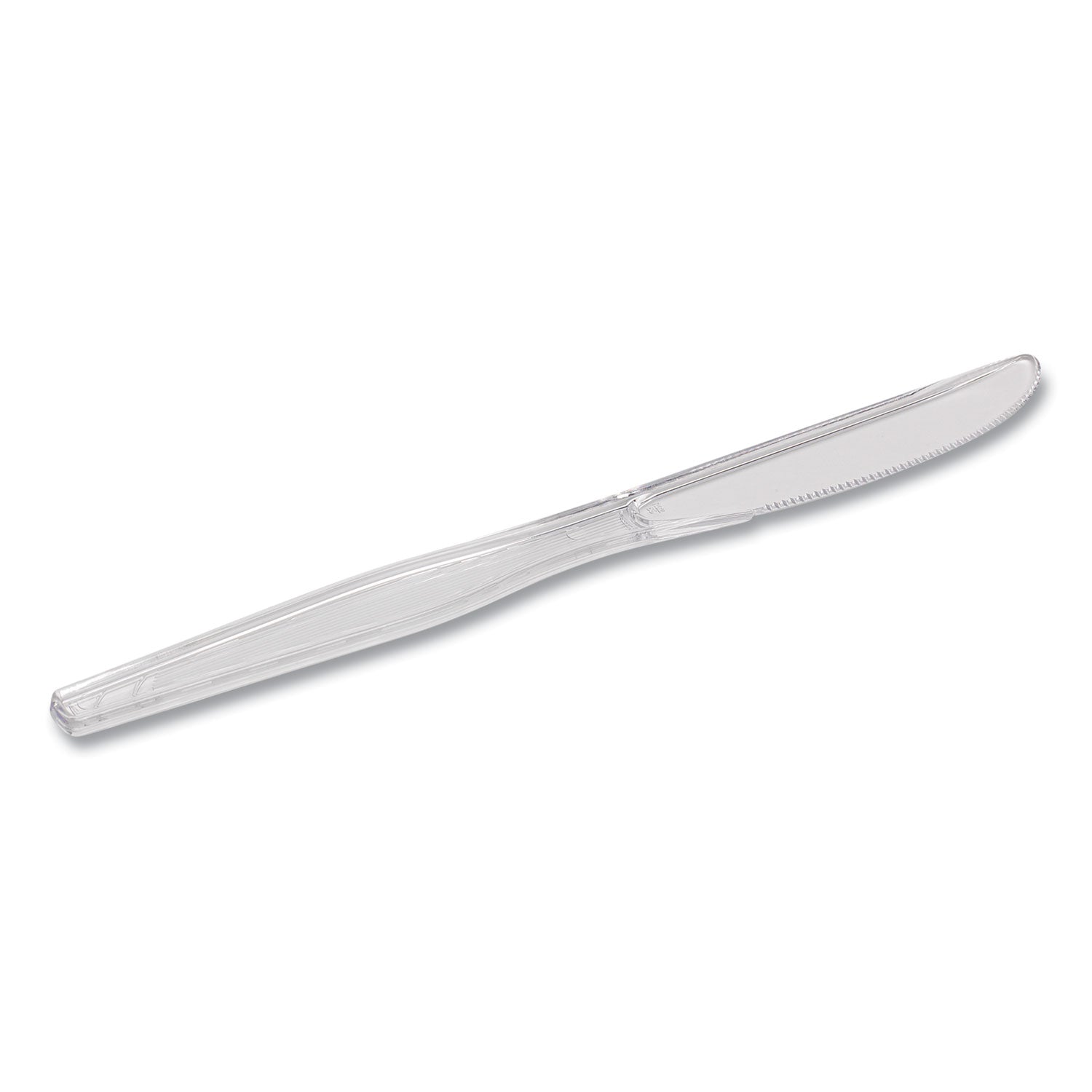 Dixie® Heavyweight Polystyrene Cutlery, Knives, Clear, 1,000/Carton