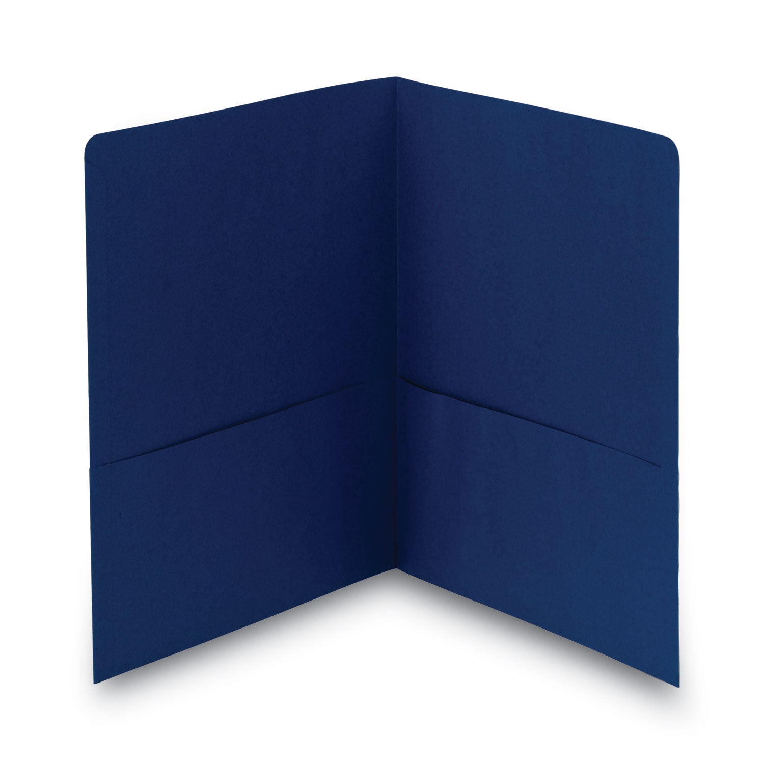 Smead™ Two-Pocket Folder, Textured Paper, 100-Sheet Capacity, 11 x 8.5, Dark Blue, 25/Box