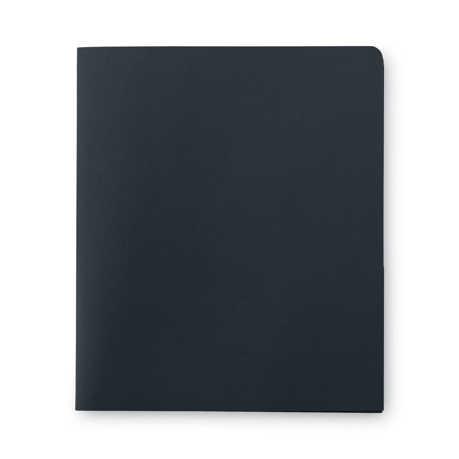 Smead™ Two-Pocket Folder, Textured Paper, 100-Sheet Capacity, 11 x 8.5, Black, 25/Box