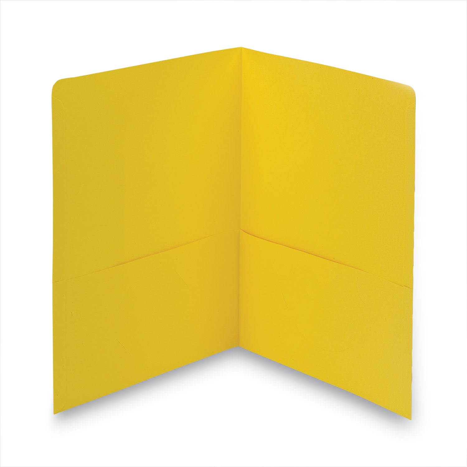 Smead™ Two-Pocket Folder, Textured Paper, 100-Sheet Capacity, 11 x 8.5, Yellow, 25/Box