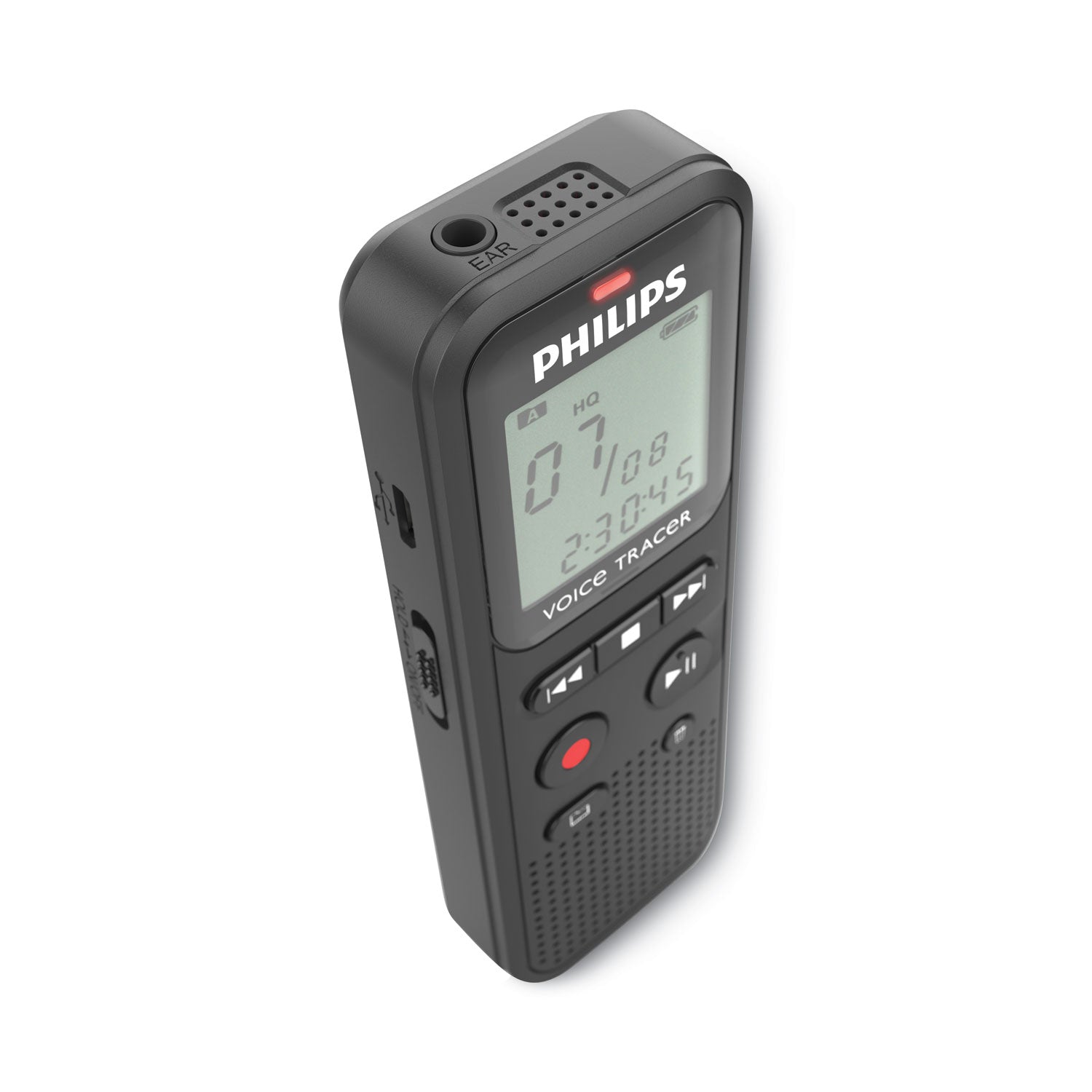 Philips® Voice Tracer DVT1160 Audio Recorder, 8 GB, Gray