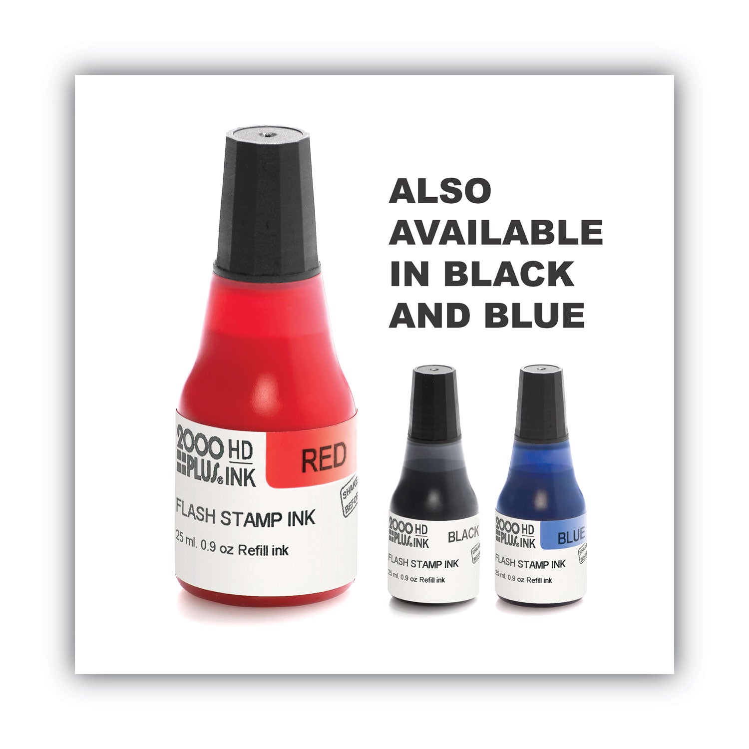 COSCO 2000PLUS® Pre-Ink High Definition Refill Ink, Red, 0.9 oz Bottle, Red