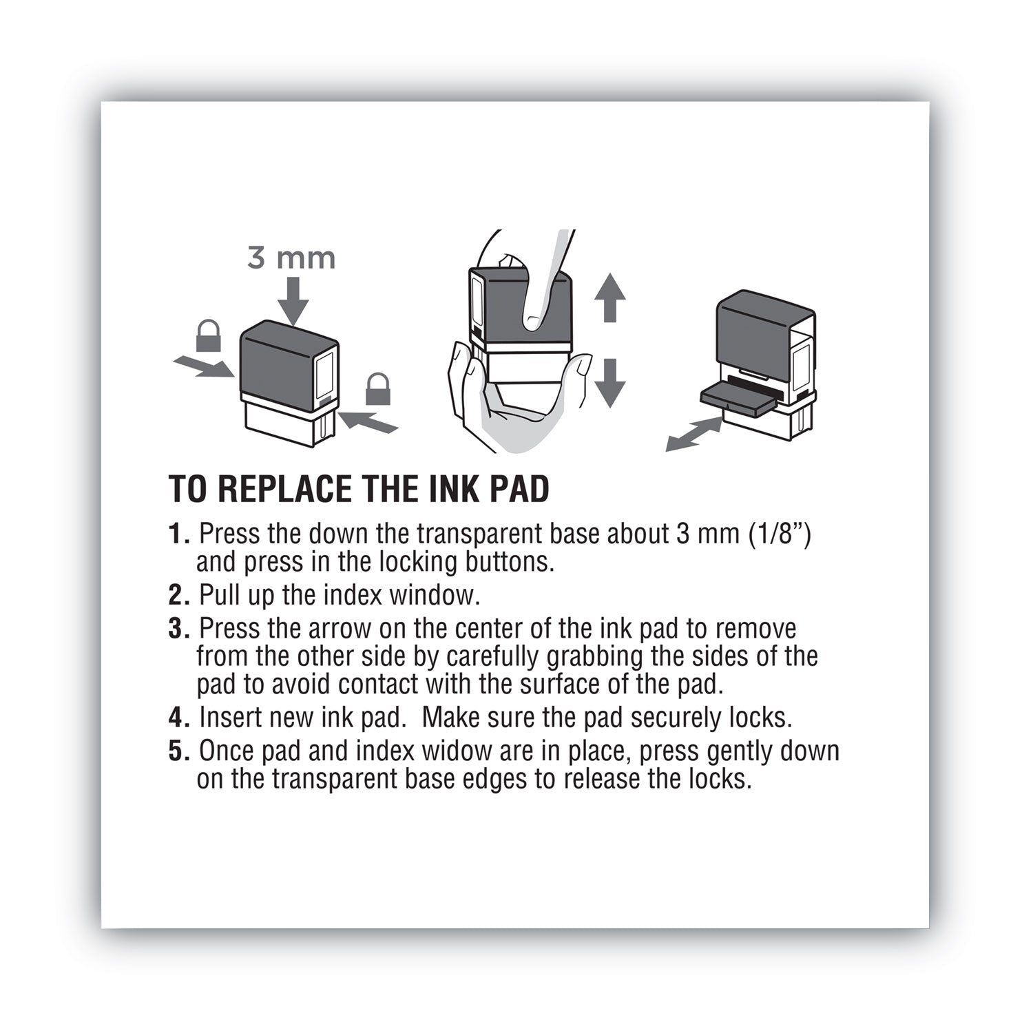 COSCO 2000PLUS® Replacement Ink Pad for 2000PLUS 1SI20PGL, 1.63" x 0.25", Red