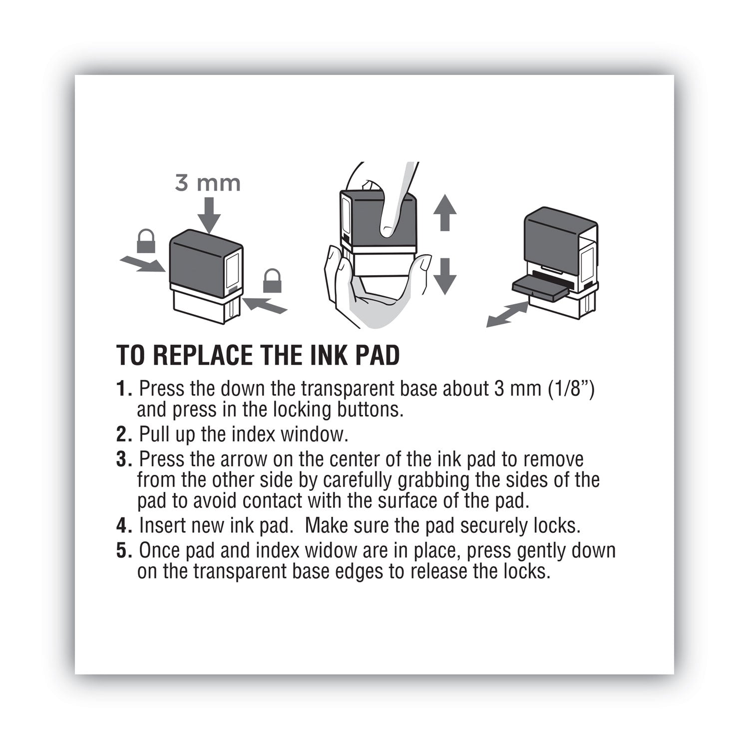 COSCO 2000PLUS® Replacement Ink Pad for 2000PLUS 1SI60P, 3.13" x 0.25", Red