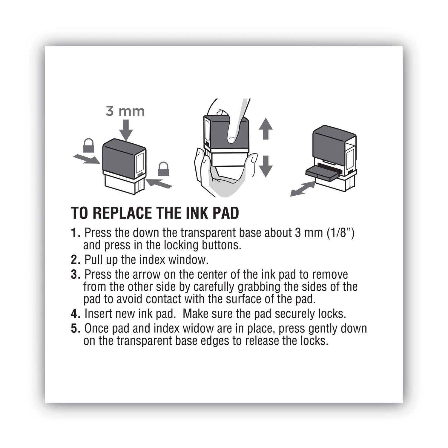 COSCO 2000PLUS® Replacement Ink Pad for 2000PLUS 1SI15P, 3" x 0.25", Red