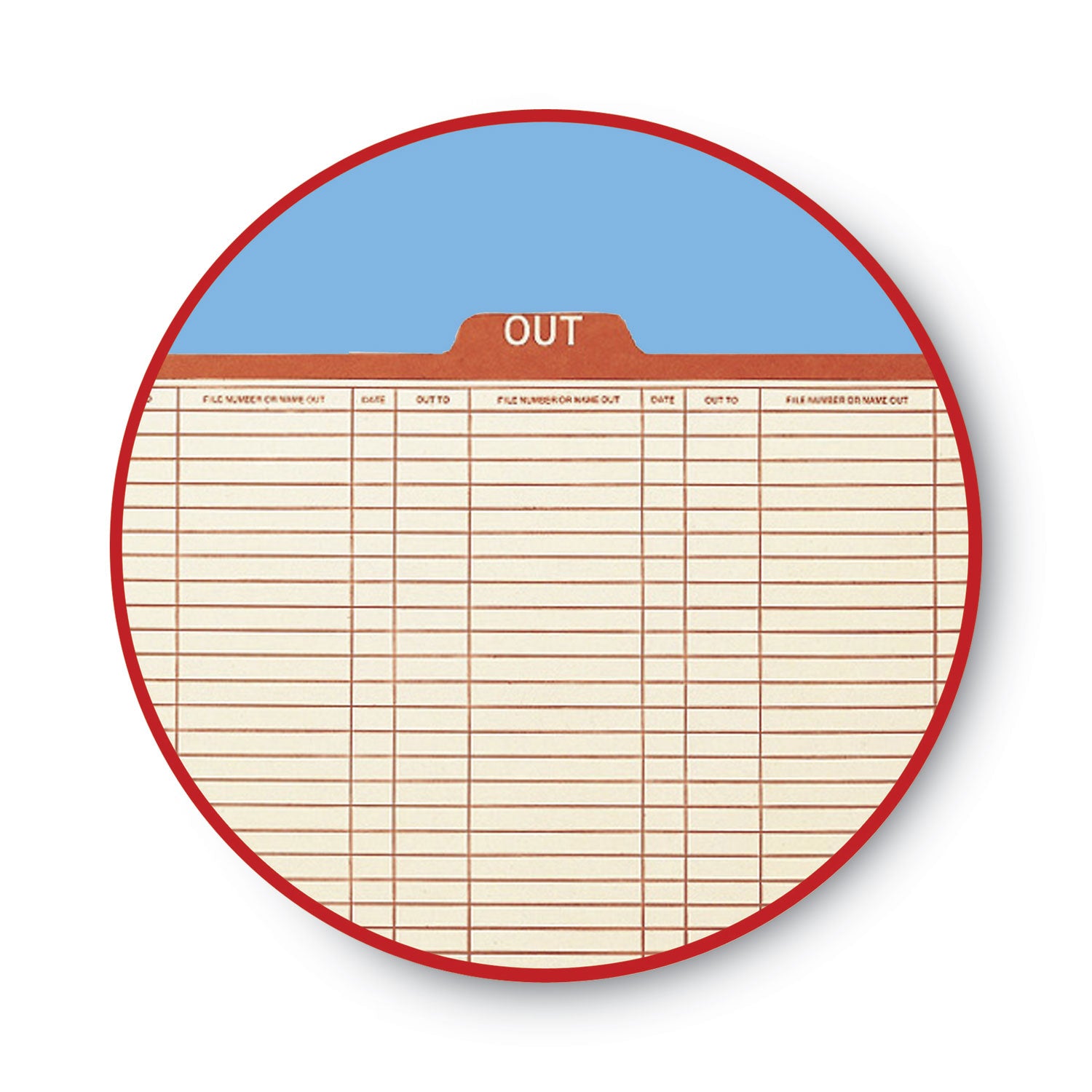 Smead™ Manila Out Guides, Printed Form Style, 1/5-Cut Top Tab, Out, 8.5 x 11, Manila, 100/Box