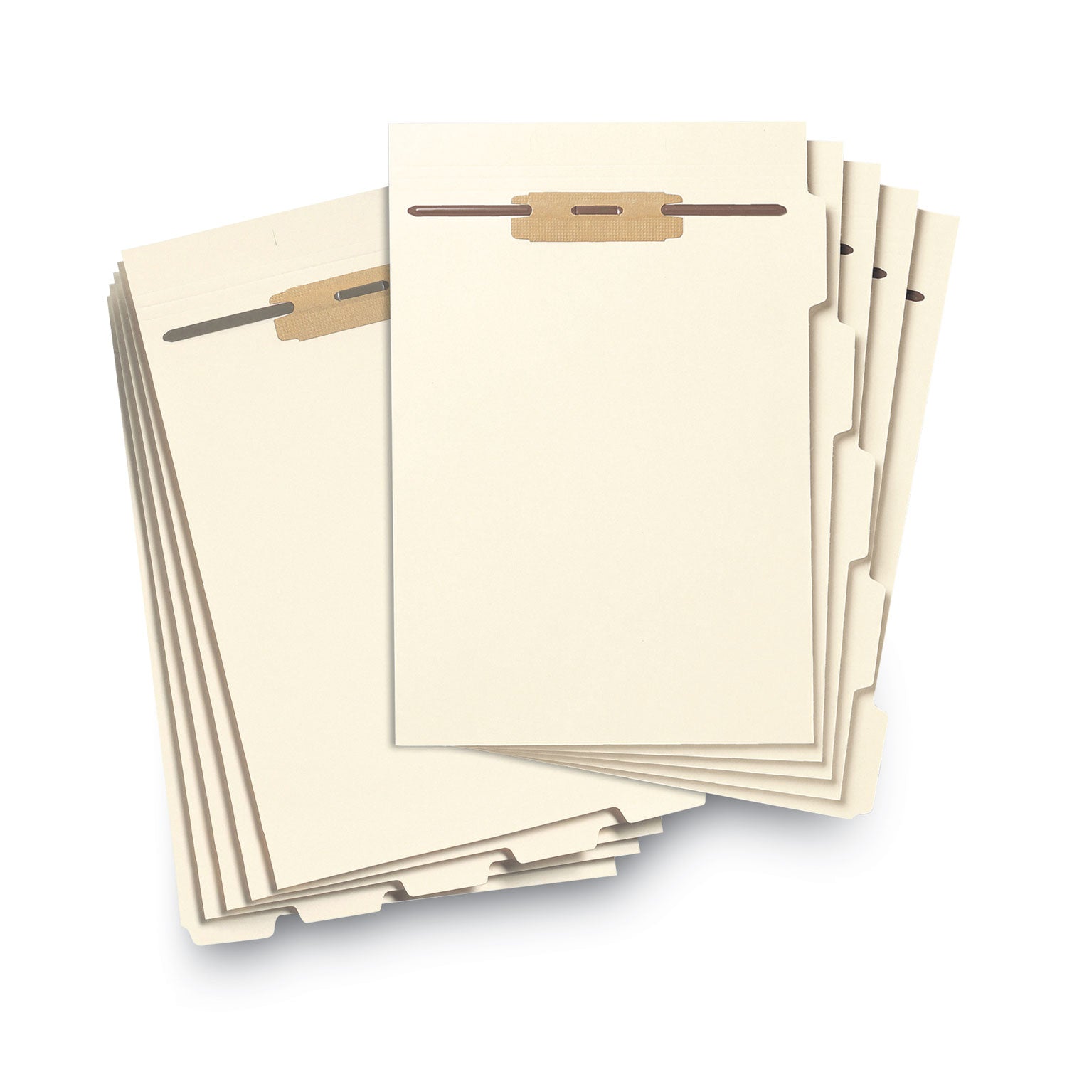 Smead™ Stackable Folder Dividers with Fasteners, 1/5-Cut Bottom Tab, 1 Fastener, Letter Size, Manila, 4 Dividers/Set, 50 Sets