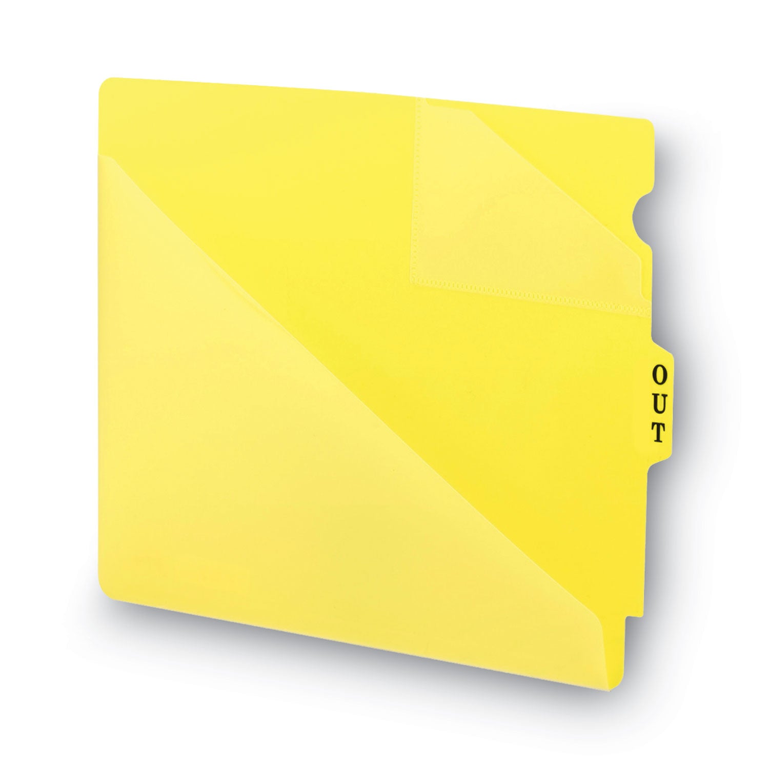 Smead™ End Tab Poly Out Guides, Two-Pocket Style, 1/3-Cut End Tab, Out, 8.5 x 11, Yellow, 50/Box