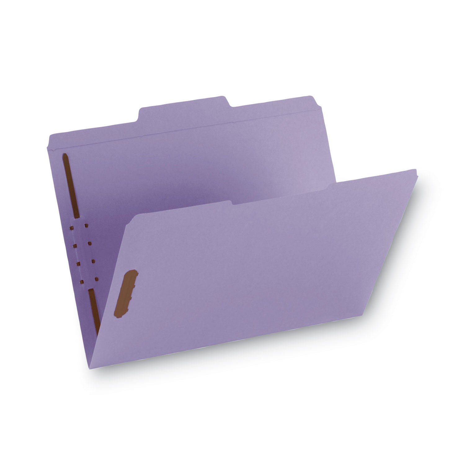 Smead™ Top Tab Colored Fastener Folders, 0.75" Expansion, 2 Fasteners, Letter Size, Lavender Exterior, 50/Box