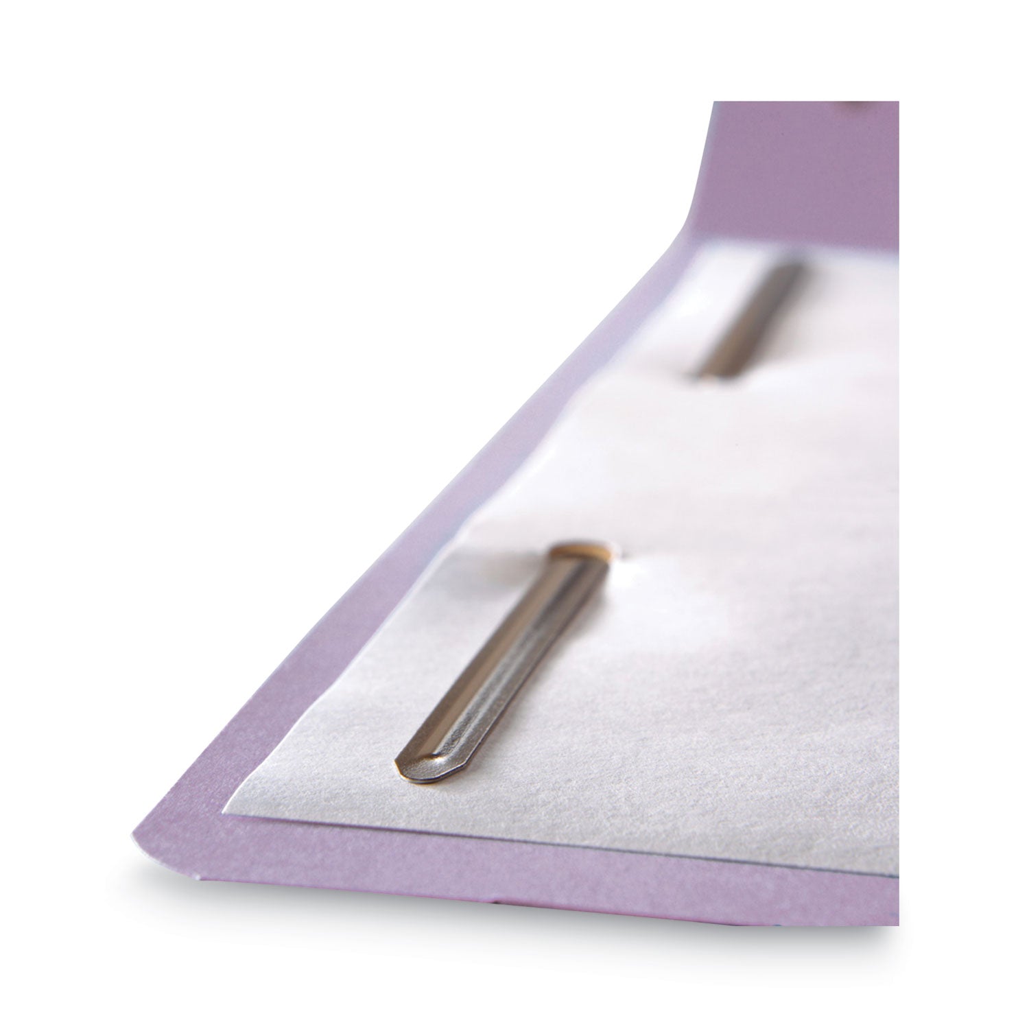 Smead™ Top Tab Colored Fastener Folders, 0.75" Expansion, 2 Fasteners, Letter Size, Lavender Exterior, 50/Box