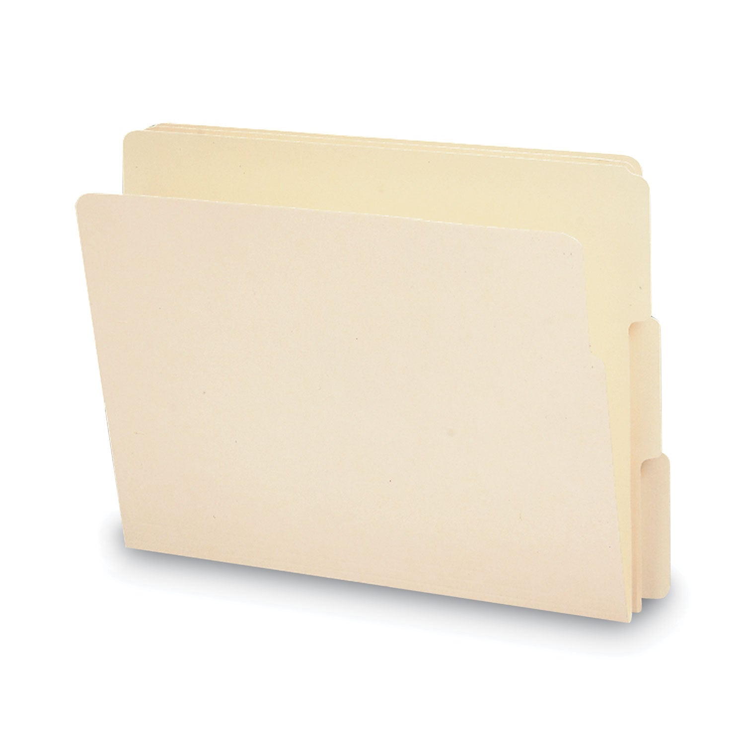 Smead™ Heavyweight Manila End Tab Folders, 9" High Front, 1/3-Cut Tabs: Assorted, Letter, 0.75" Expansion, Manila, 100/Box