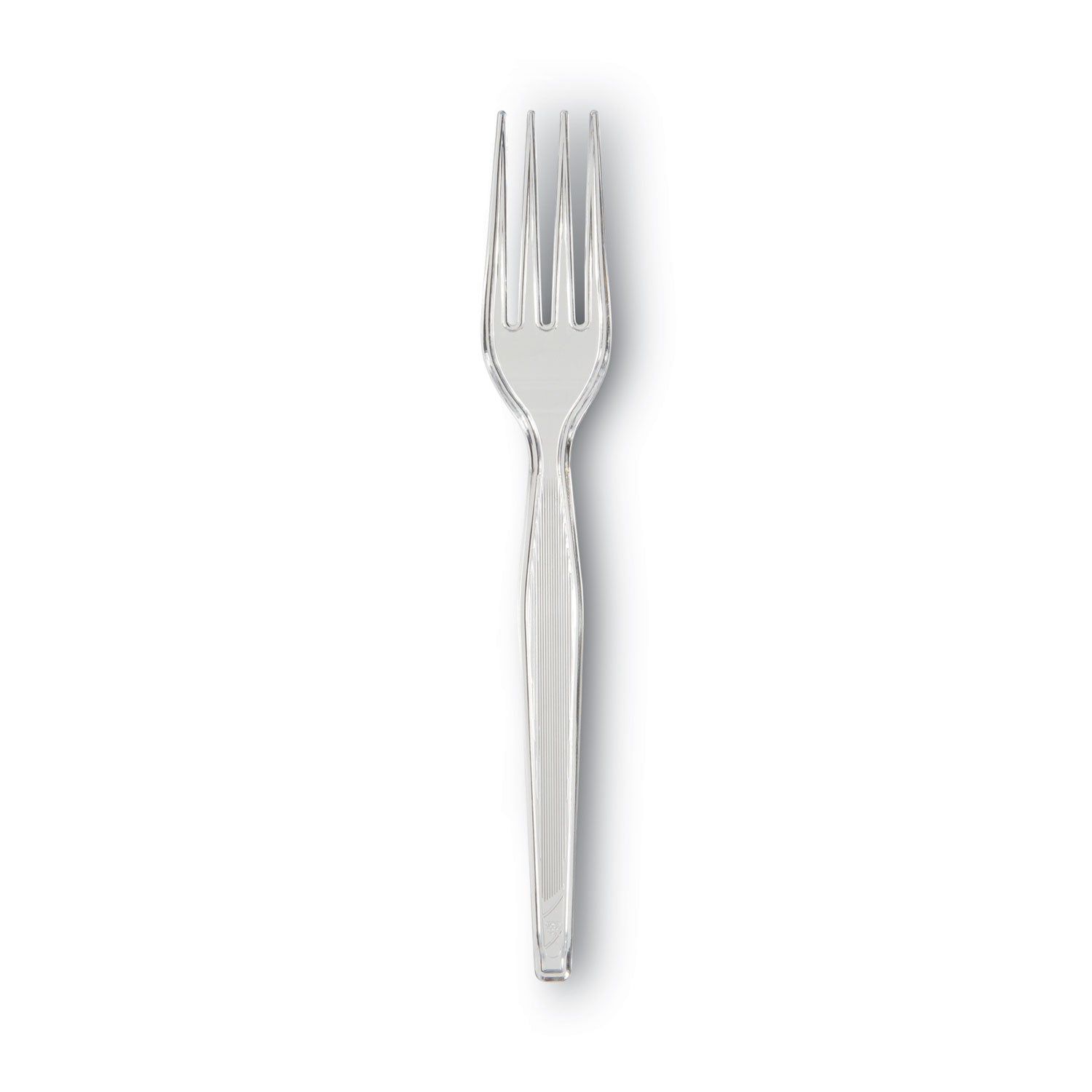 Dixie® Plastic Cutlery, Forks, Heavyweight, Clear, 1,000/Carton