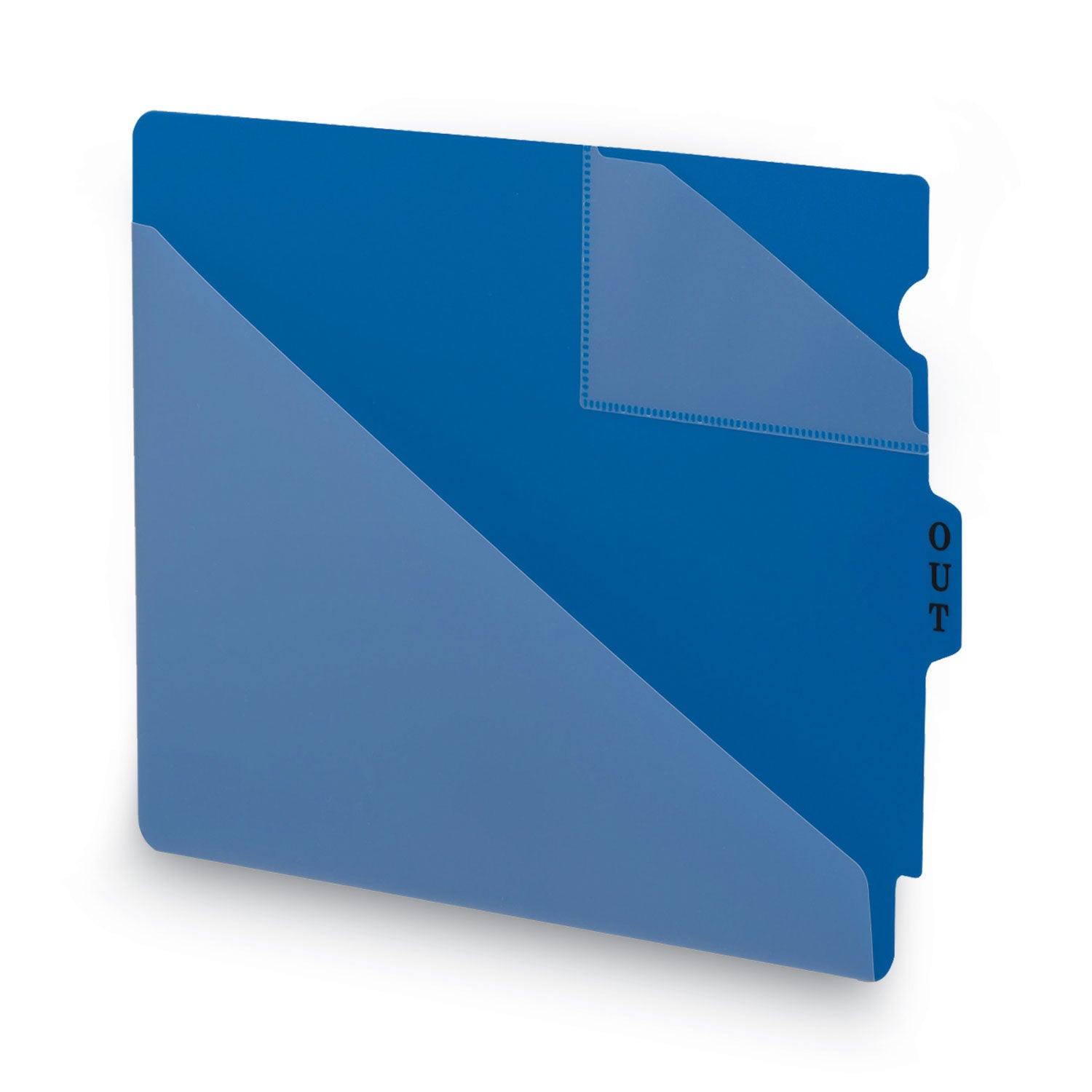 Smead™ End Tab Poly Out Guides, Two-Pocket Style, 1/3-Cut End Tab, Out, 8.5 x 11, Blue, 50/Box