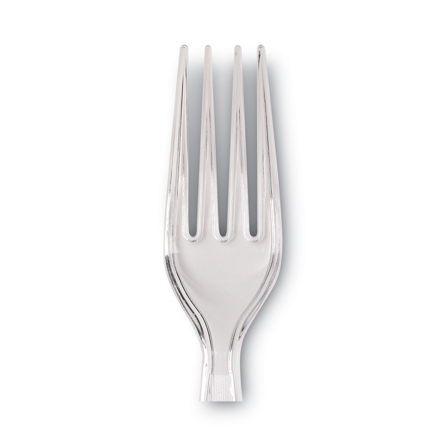 Dixie® Plastic Cutlery, Forks, Heavyweight, Clear, 1,000/Carton