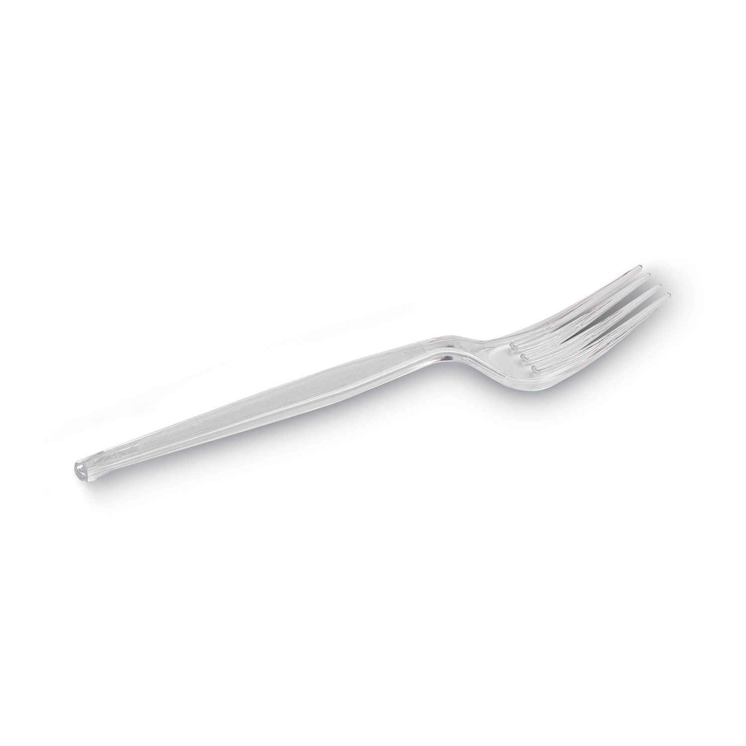 Dixie® Plastic Cutlery, Forks, Heavyweight, Clear, 1,000/Carton