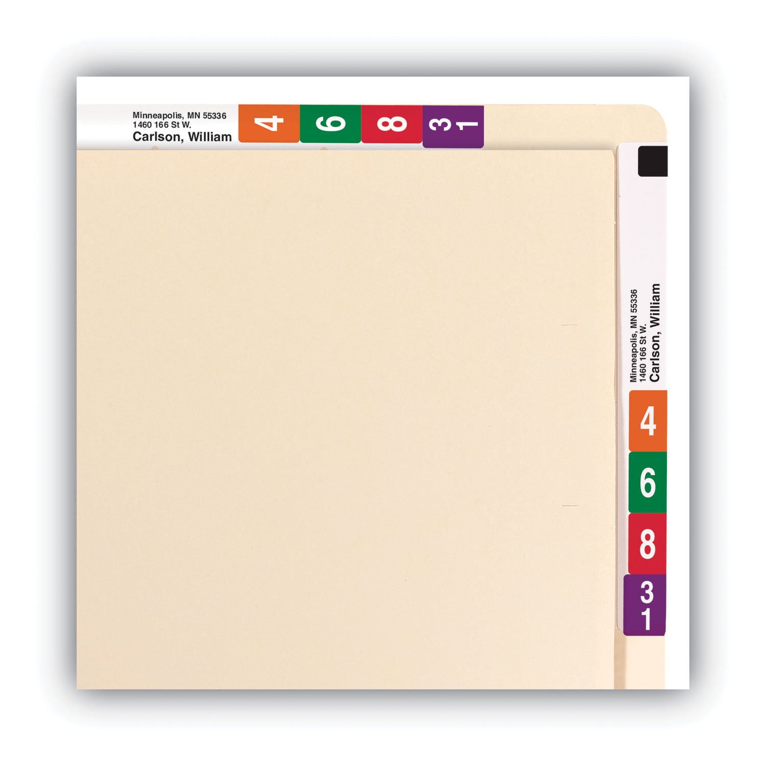 Smead™ Heavyweight Manila End Tab Conversion File Folders, Straight Tabs, Letter Size, 0.75" Expansion, Manila, 100/Box