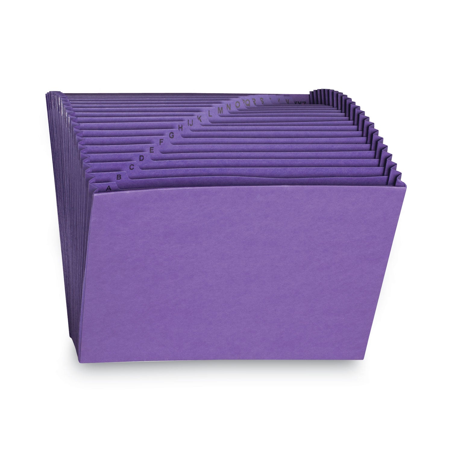 Smead™ Heavy-Duty Indexed Expanding Open Top Color Files, 21 Sections, 1/21-Cut Tabs, Letter Size, Purple