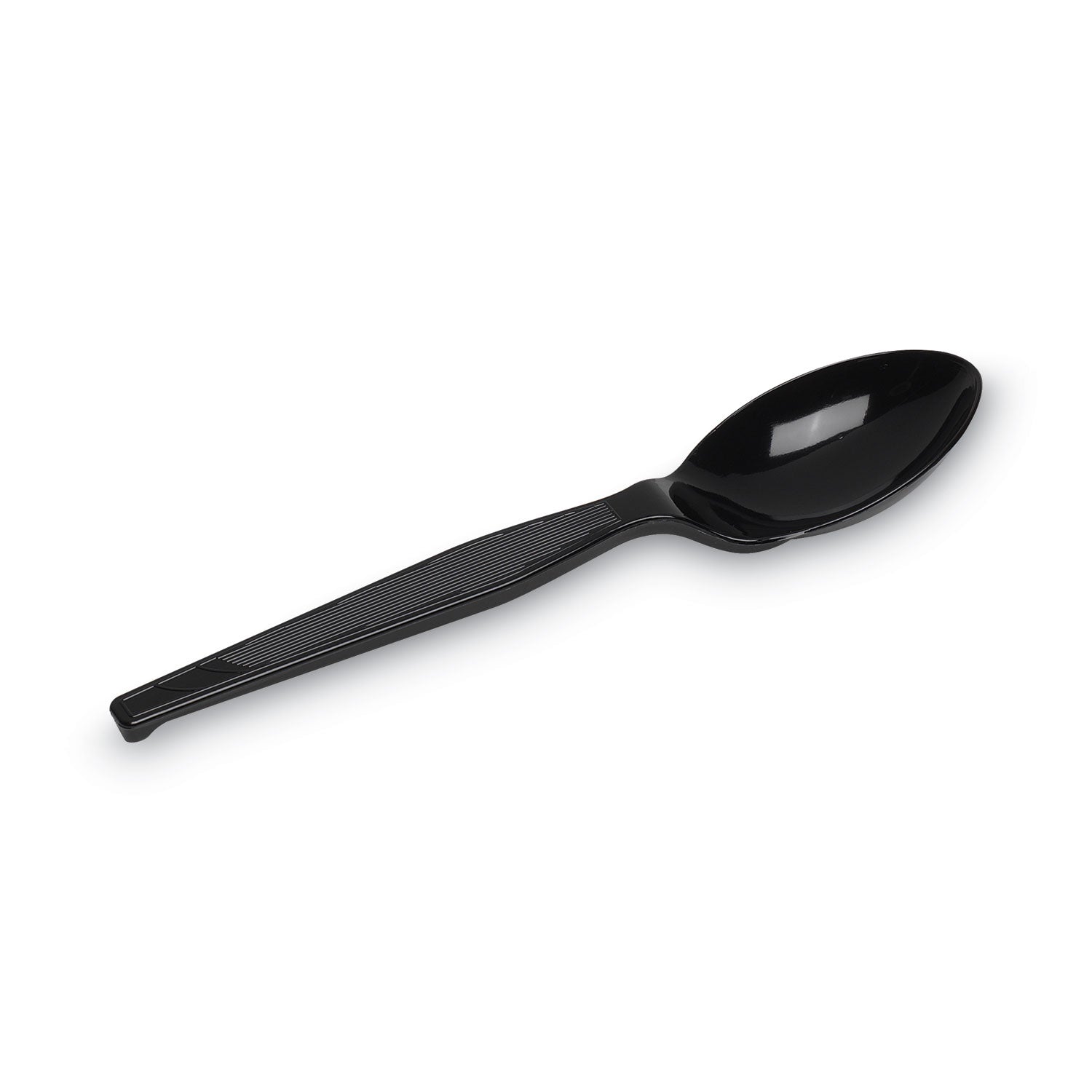 Dixie® Plastic Cutlery, Heavy Mediumweight Teaspoons, Black, 1,000/Carton