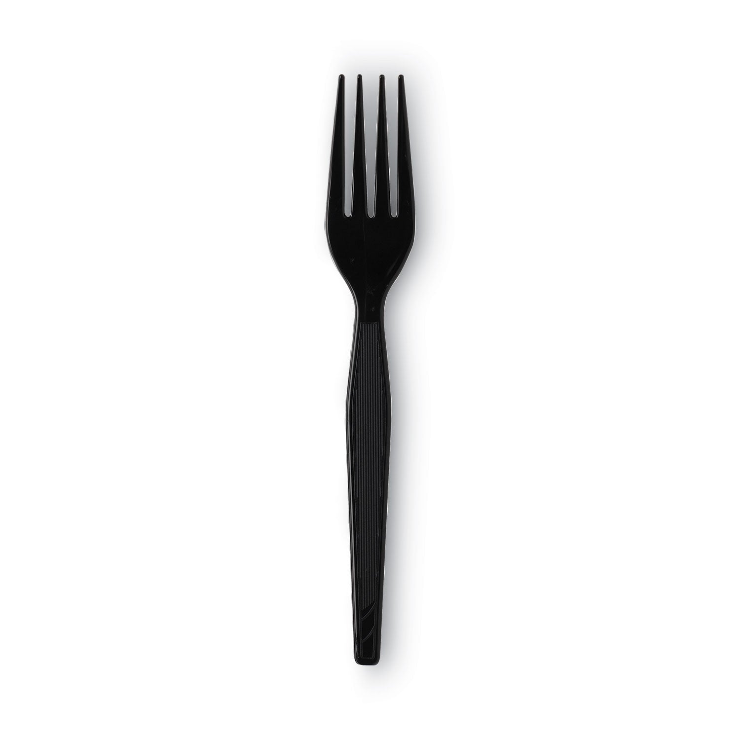 Dixie® Individually Wrapped Heavyweight Forks, Polystyrene, Black, 1,000/Carton