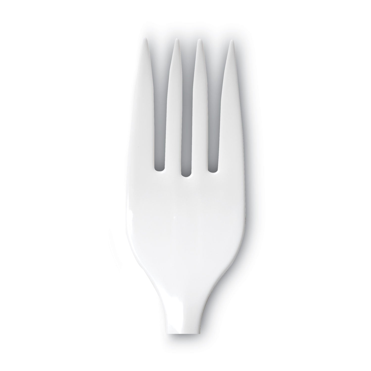 Dixie® Plastic Cutlery, Mediumweight Forks, White, 1,000/Carton