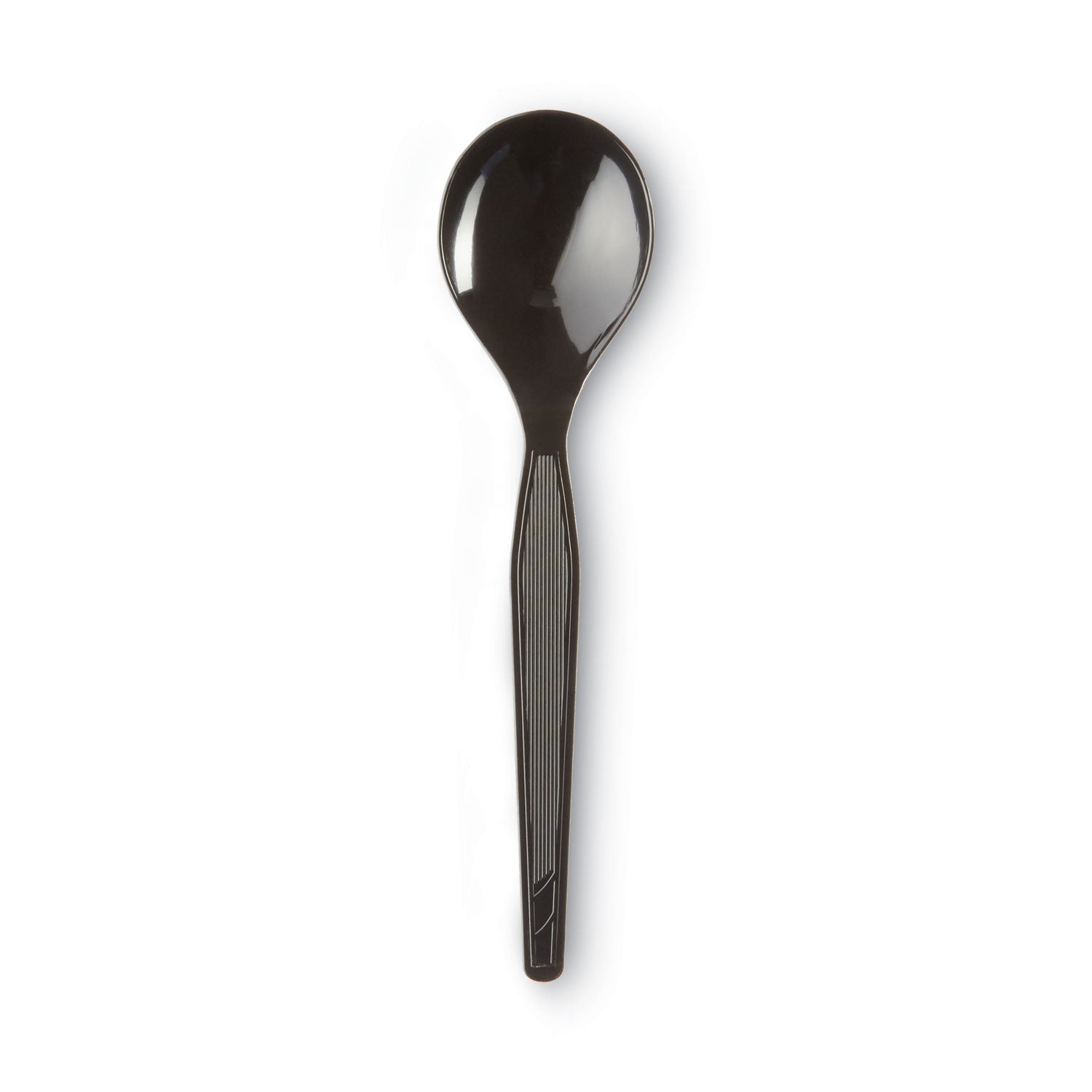 Dixie® Plastic Cutlery, Heavyweight Soup Spoons, 5 3/4", Black, 1,000/Carton