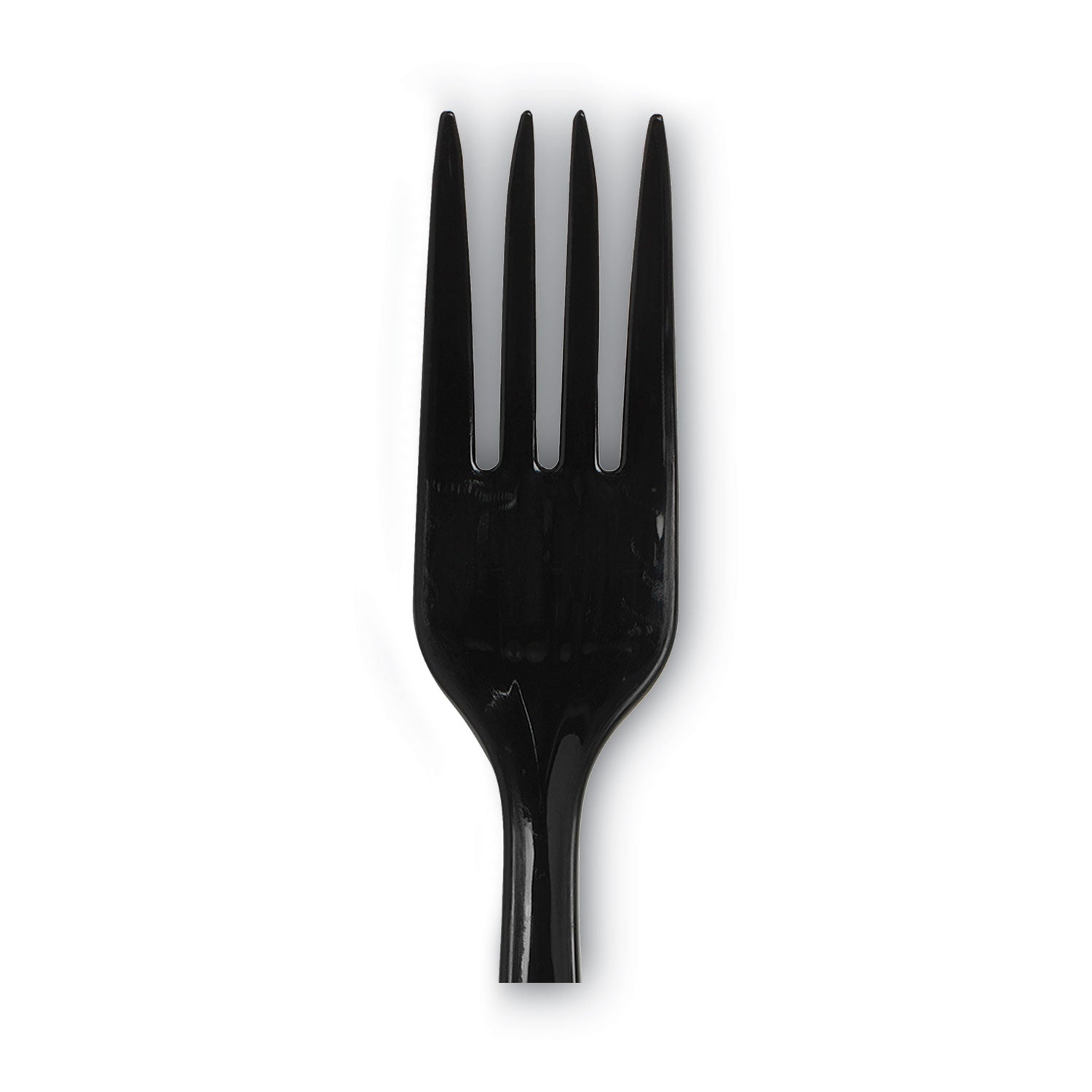 Dixie® Individually Wrapped Heavyweight Forks, Polypropylene, Black, 1,000/Carton