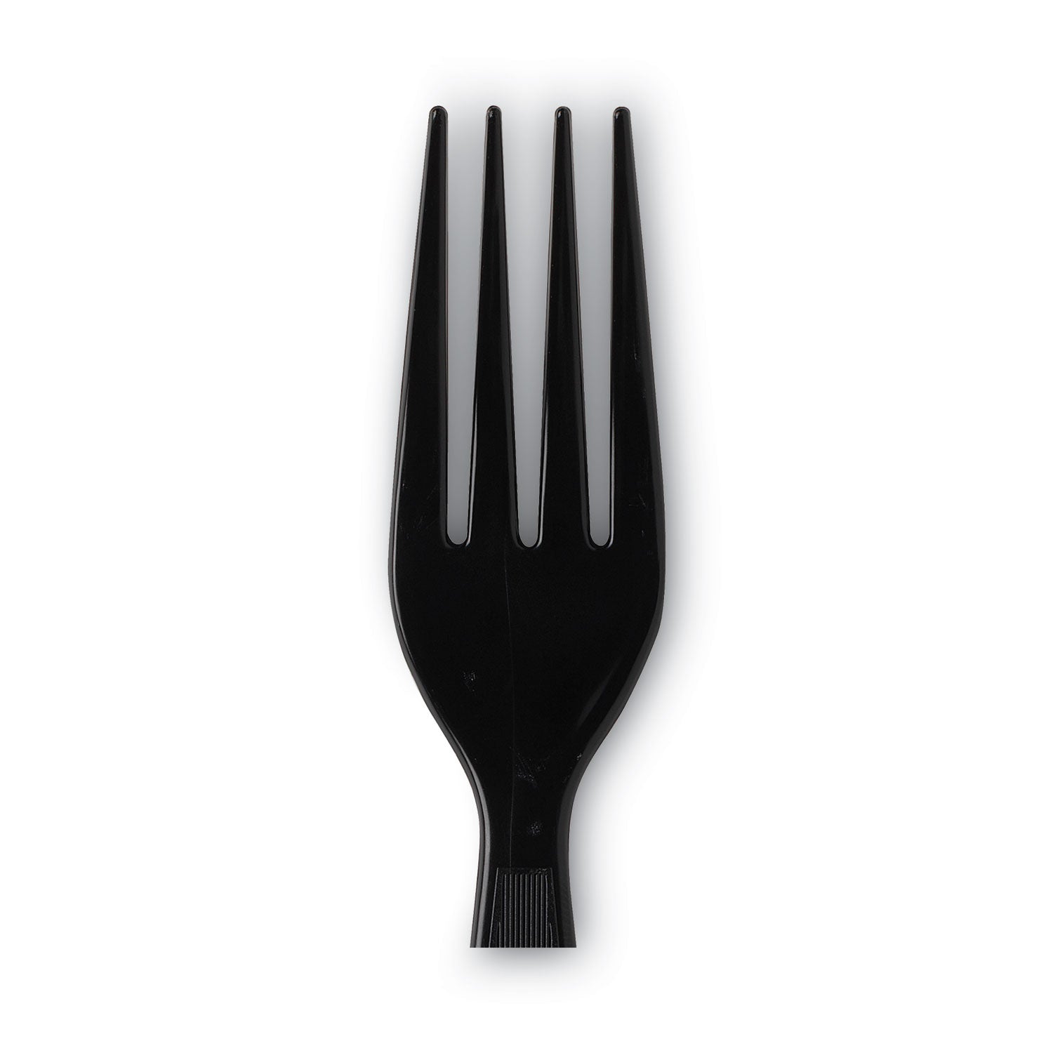 Dixie® Individually Wrapped Heavyweight Forks, Polystyrene, Black, 1,000/Carton