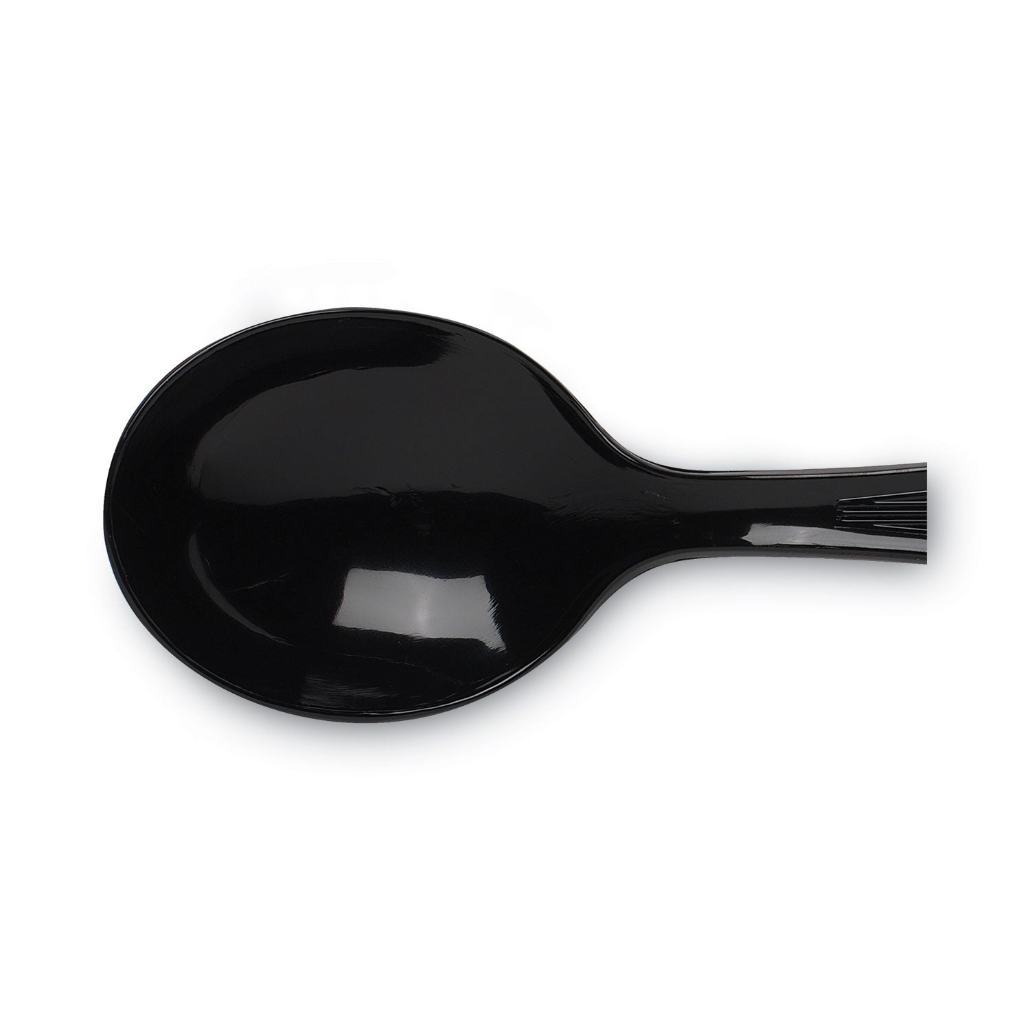 Dixie® Plastic Cutlery, Heavyweight Soup Spoons, 5 3/4", Black, 1,000/Carton