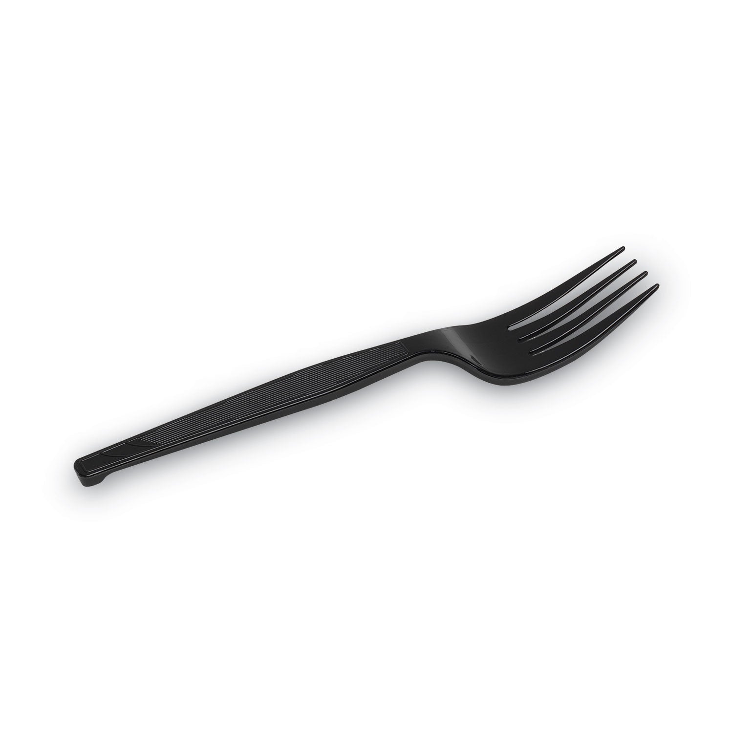 Dixie® Individually Wrapped Heavyweight Forks, Polypropylene, Black, 1,000/Carton