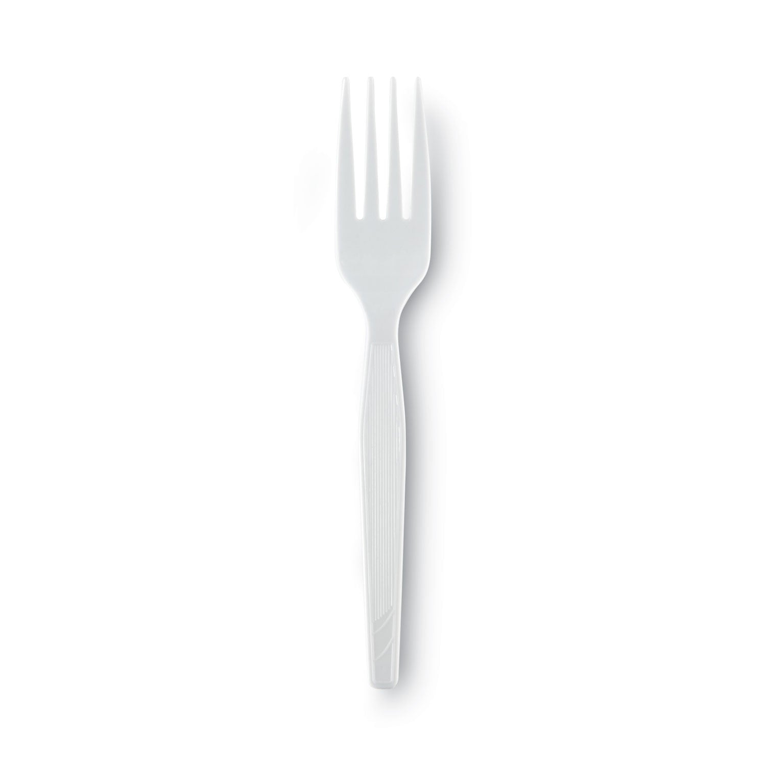 Dixie® Plastic Cutlery, Heavy Mediumweight Forks, White, 1,000/Carton