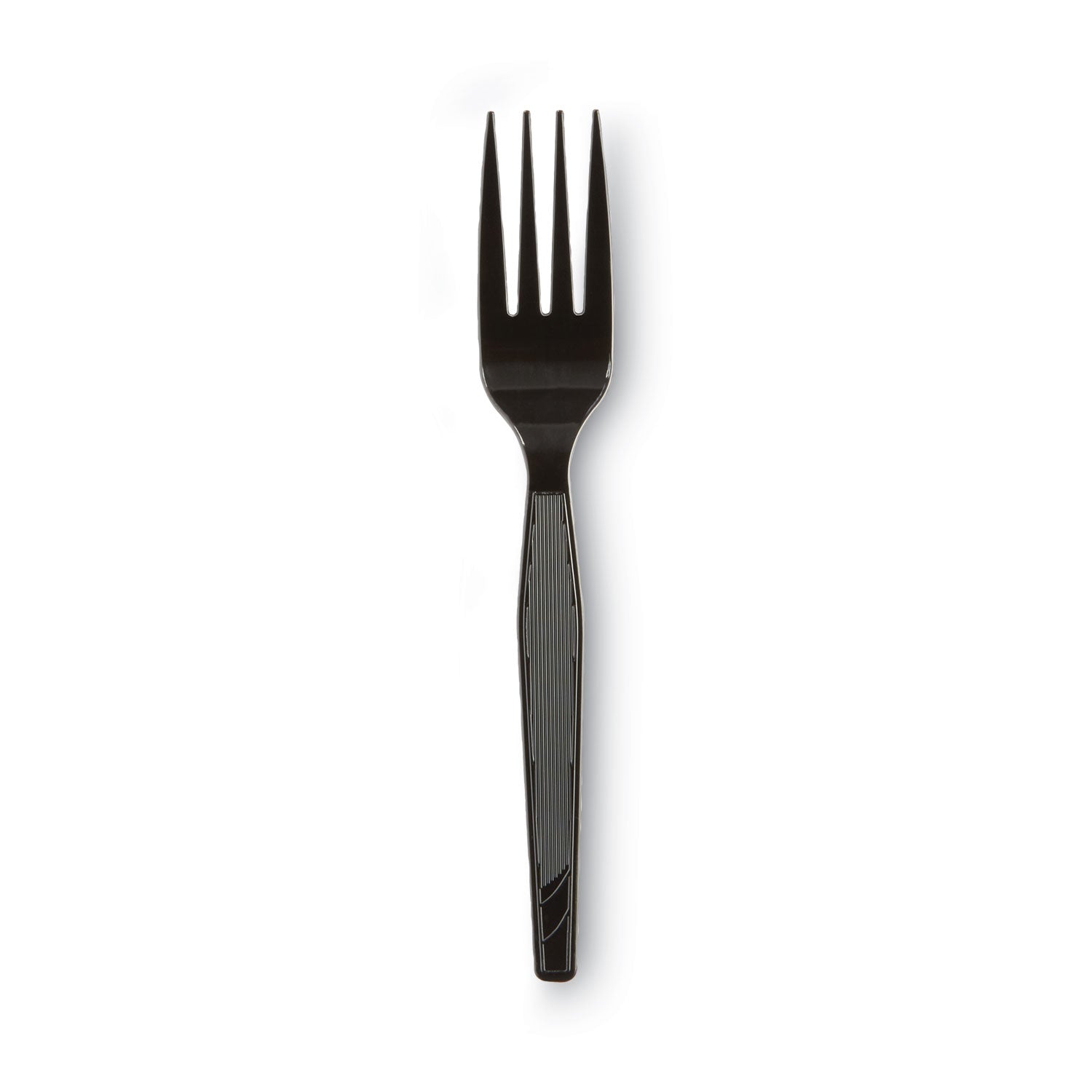 Dixie® Plastic Cutlery, Heavy Mediumweight Forks, Black, 1,000/Carton