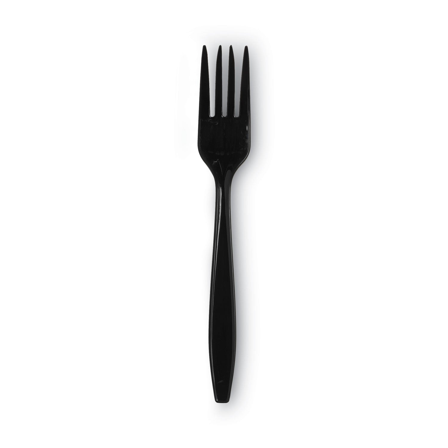 Dixie® Individually Wrapped Heavyweight Forks, Polypropylene, Black, 1,000/Carton