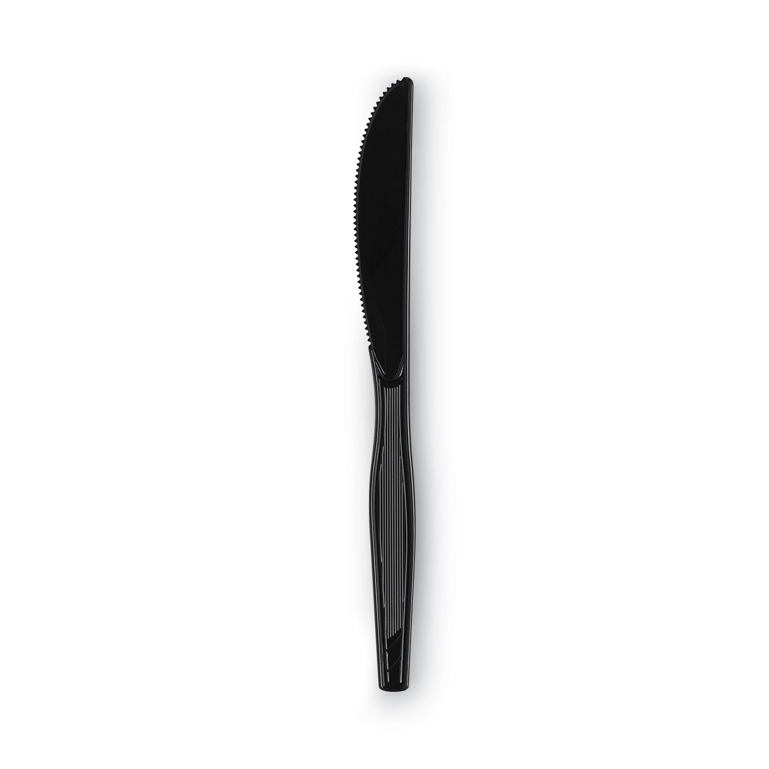 Dixie® Plastic Cutlery, Heavy Mediumweight Knives, Black, 1,000/Carton