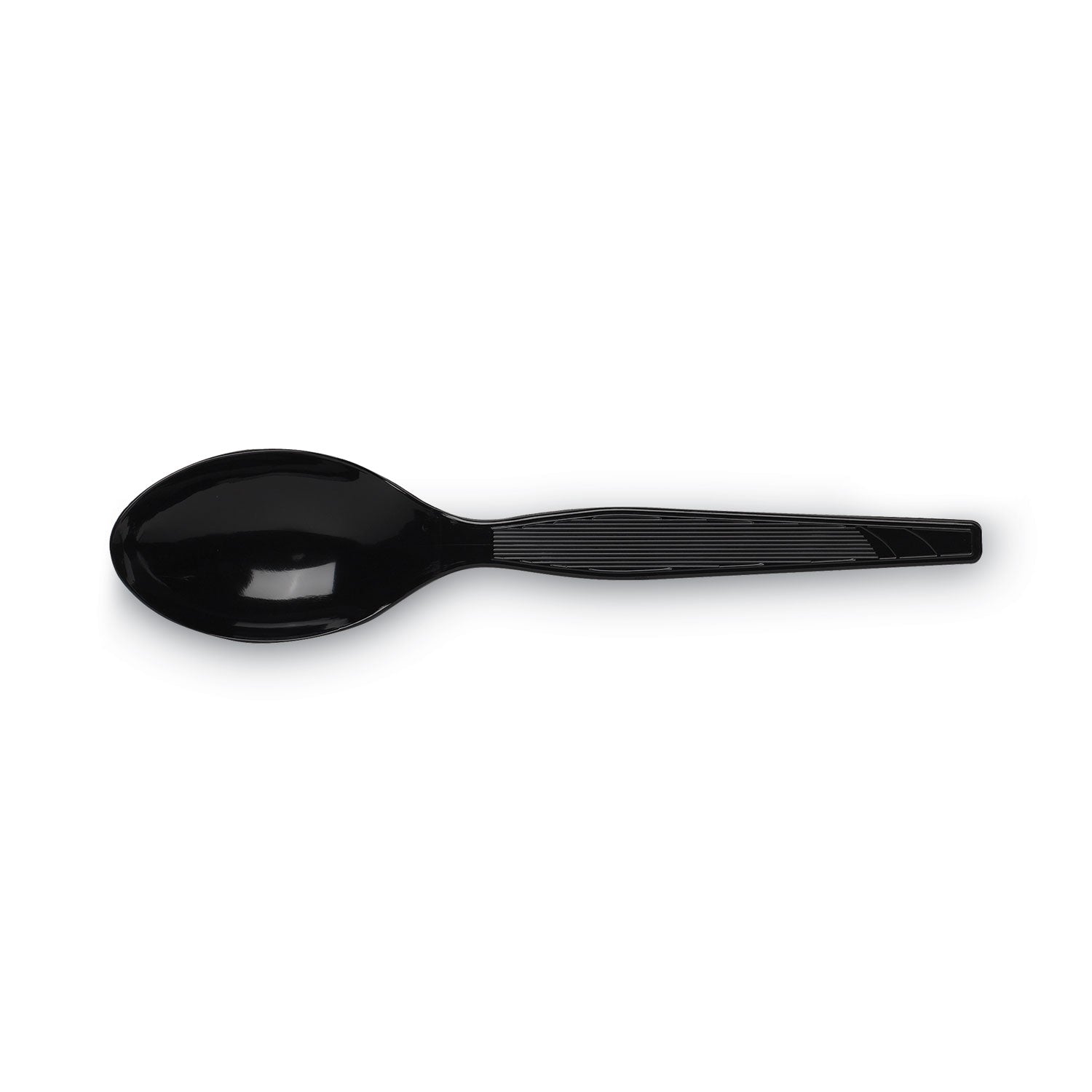 Dixie® Plastic Cutlery, Heavy Mediumweight Teaspoons, Black, 1,000/Carton