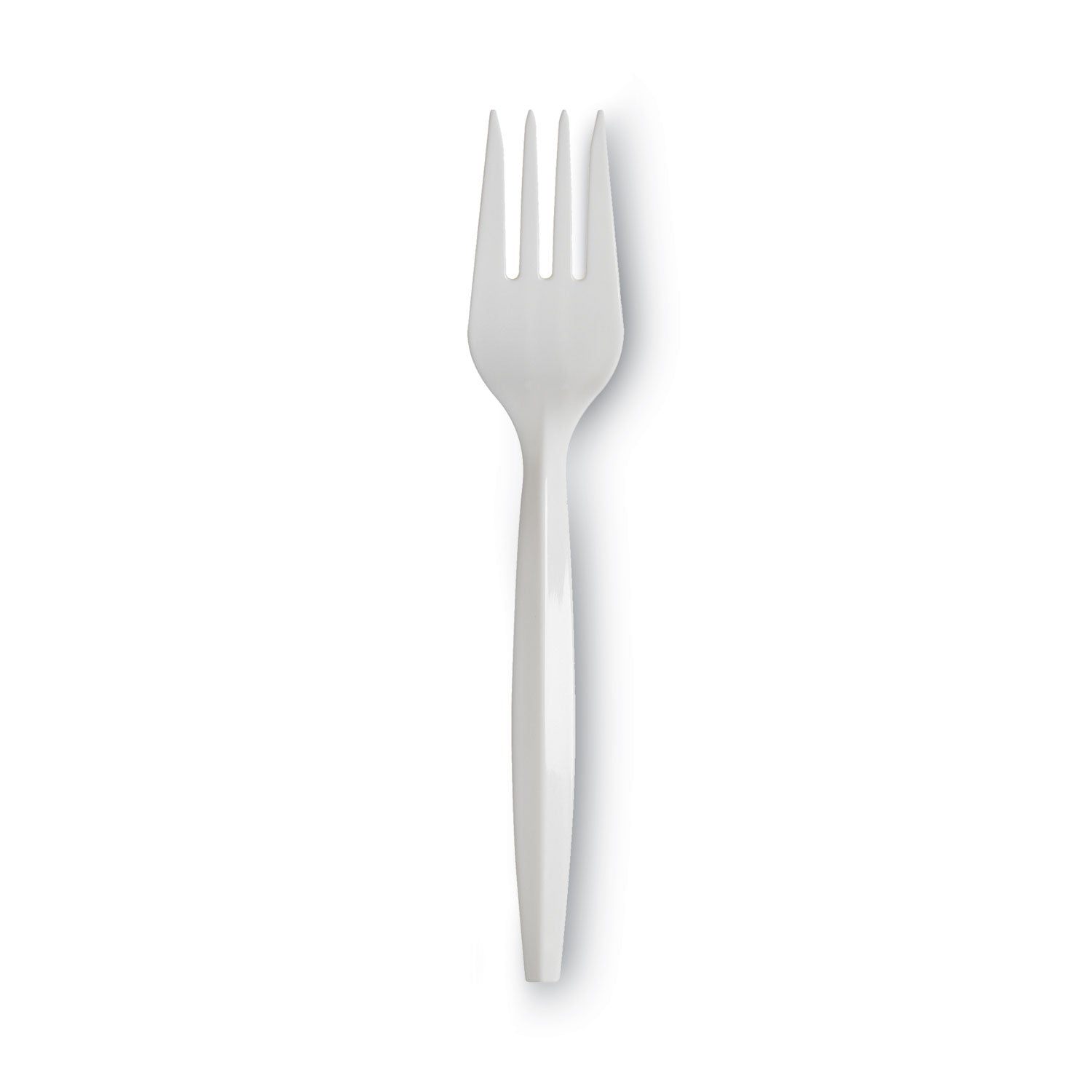 Dixie® Plastic Cutlery, Mediumweight Forks, White, 1,000/Carton