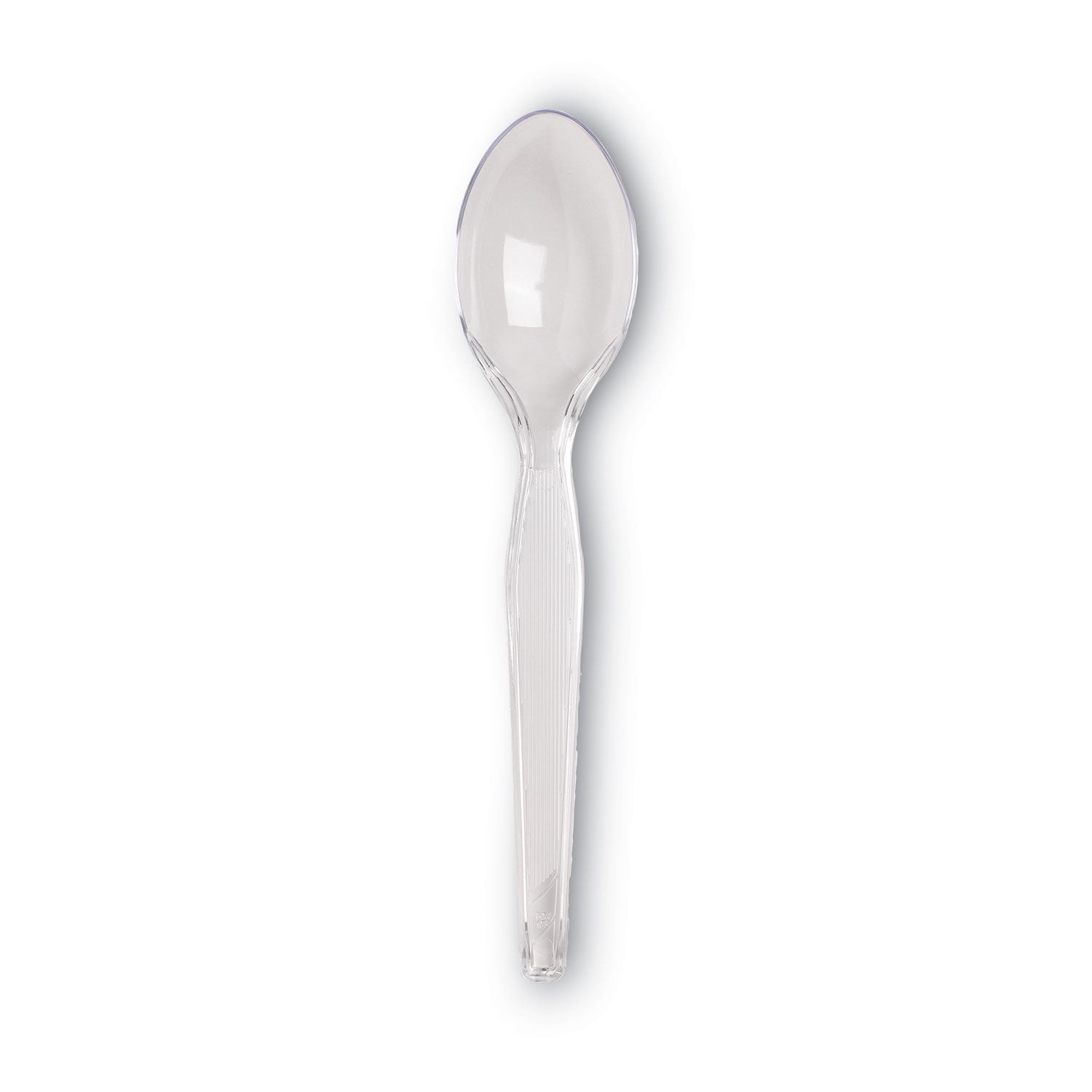 Dixie® Plastic Cutlery, Heavyweight Teaspoon, Crystal Clear, 6", 1,000/Carton