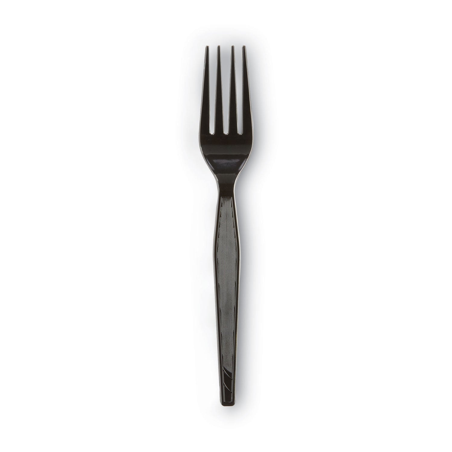 Dixie® Plastic Cutlery, Heavyweight Forks, Black, 1,000/Carton