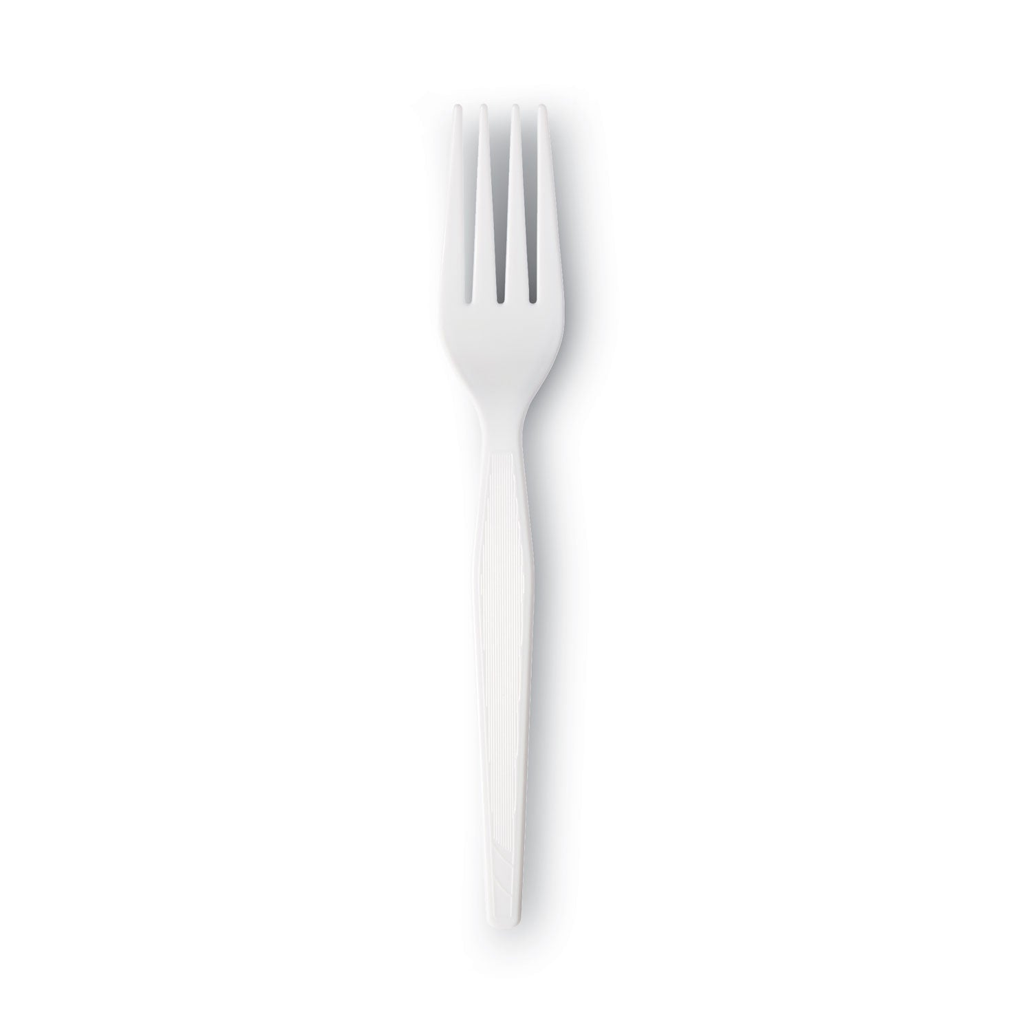 Dixie® Plastic Cutlery, Heavyweight Forks, White, 1,000/Carton