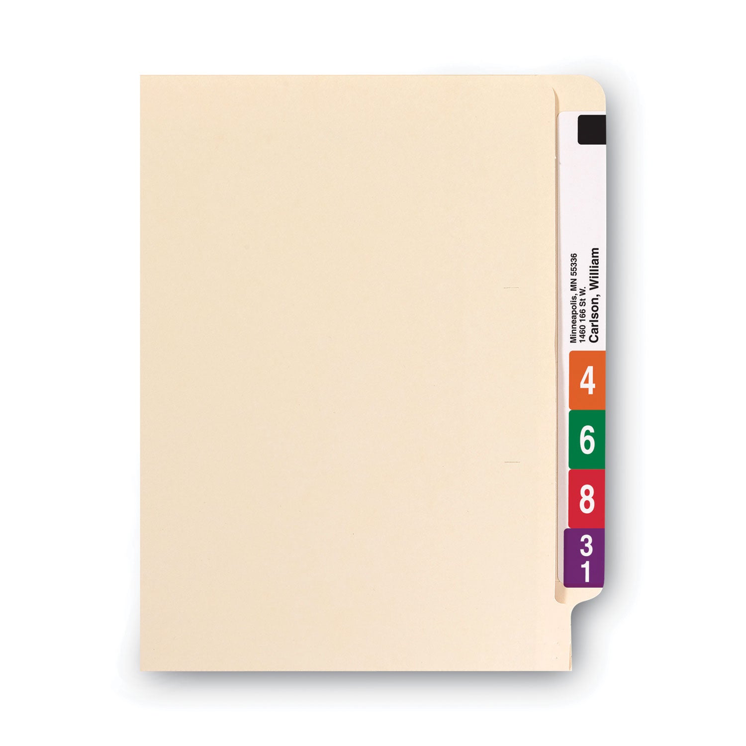 Smead™ Heavyweight Manila End Tab Folders, 9" High Front, Straight Tabs, Letter Size, 0.75" Expansion, Manila, 100/Box