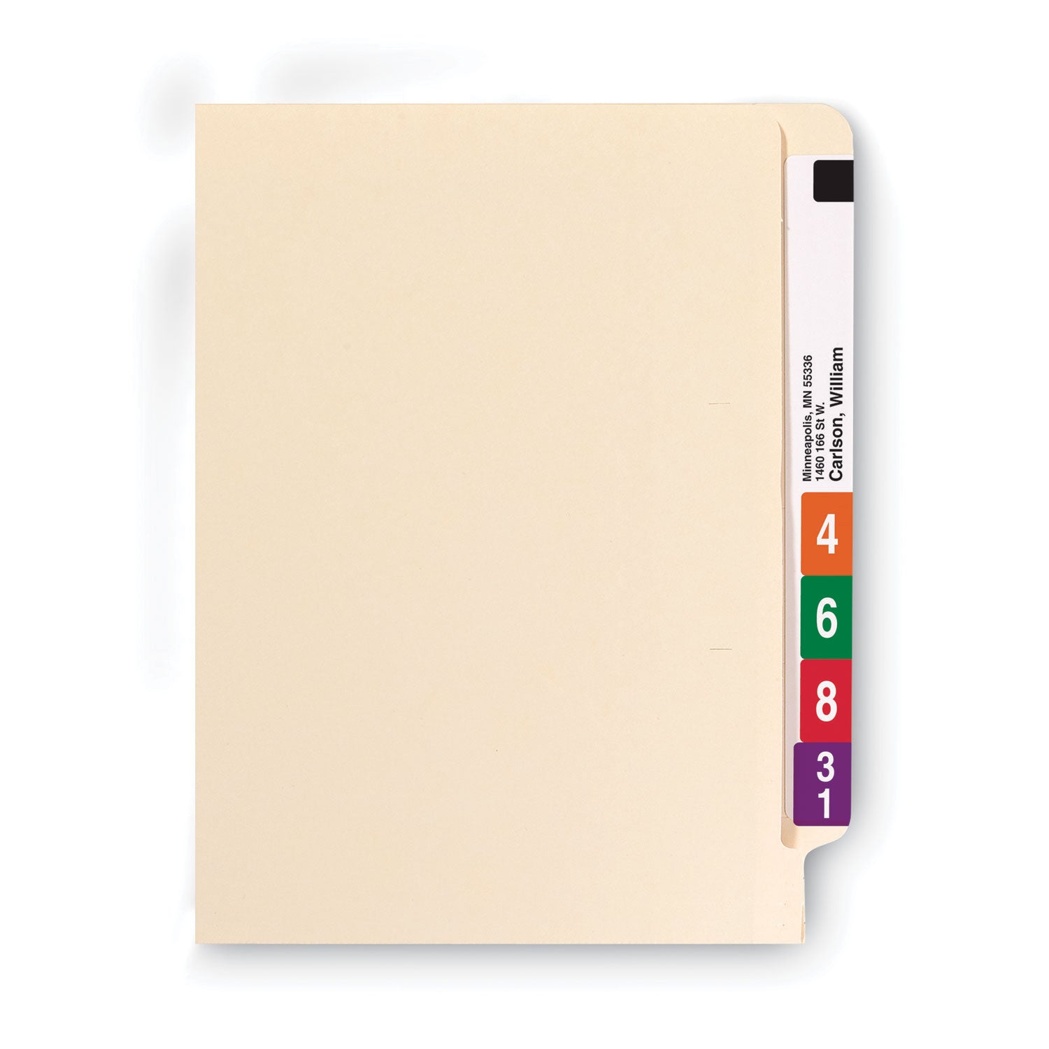 Smead™ Fastener Folder with Divider, 0.75" Expansion, 1 Divider, 4 Fasteners, Letter Size, Manila Exterior, 50/Box