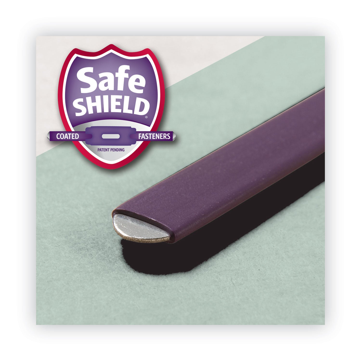 Smead™ End Tab Pressboard Classification Folders, Two SafeSHIELD Coated Fasteners, 1" Expansion, Legal Size, Gray-Green, 25/Box