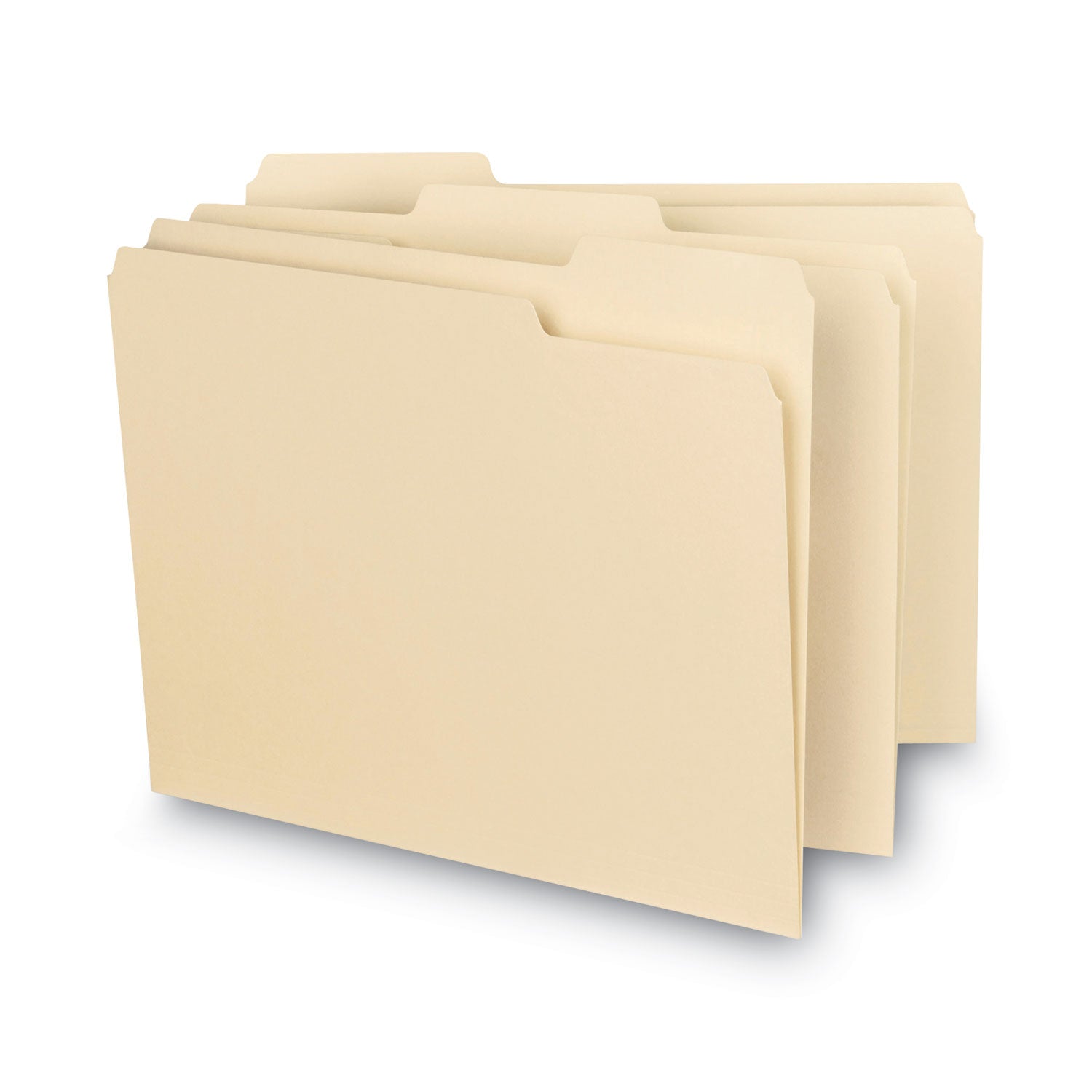 Smead™ Interior File Folders, 1/3-Cut Tabs: Assorted, Letter Size, 0.75" Expansion, Manila, 100/Box