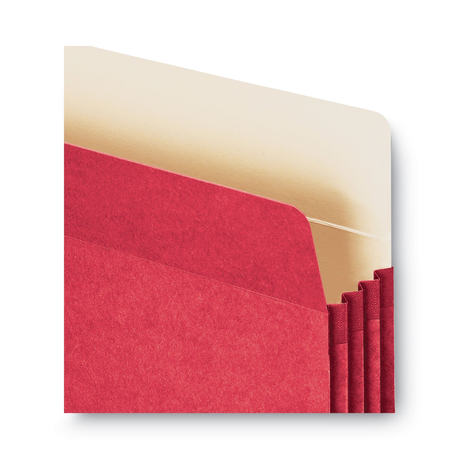 Smead™ Colored File Pockets, 3.5" Expansion, Letter Size, Red