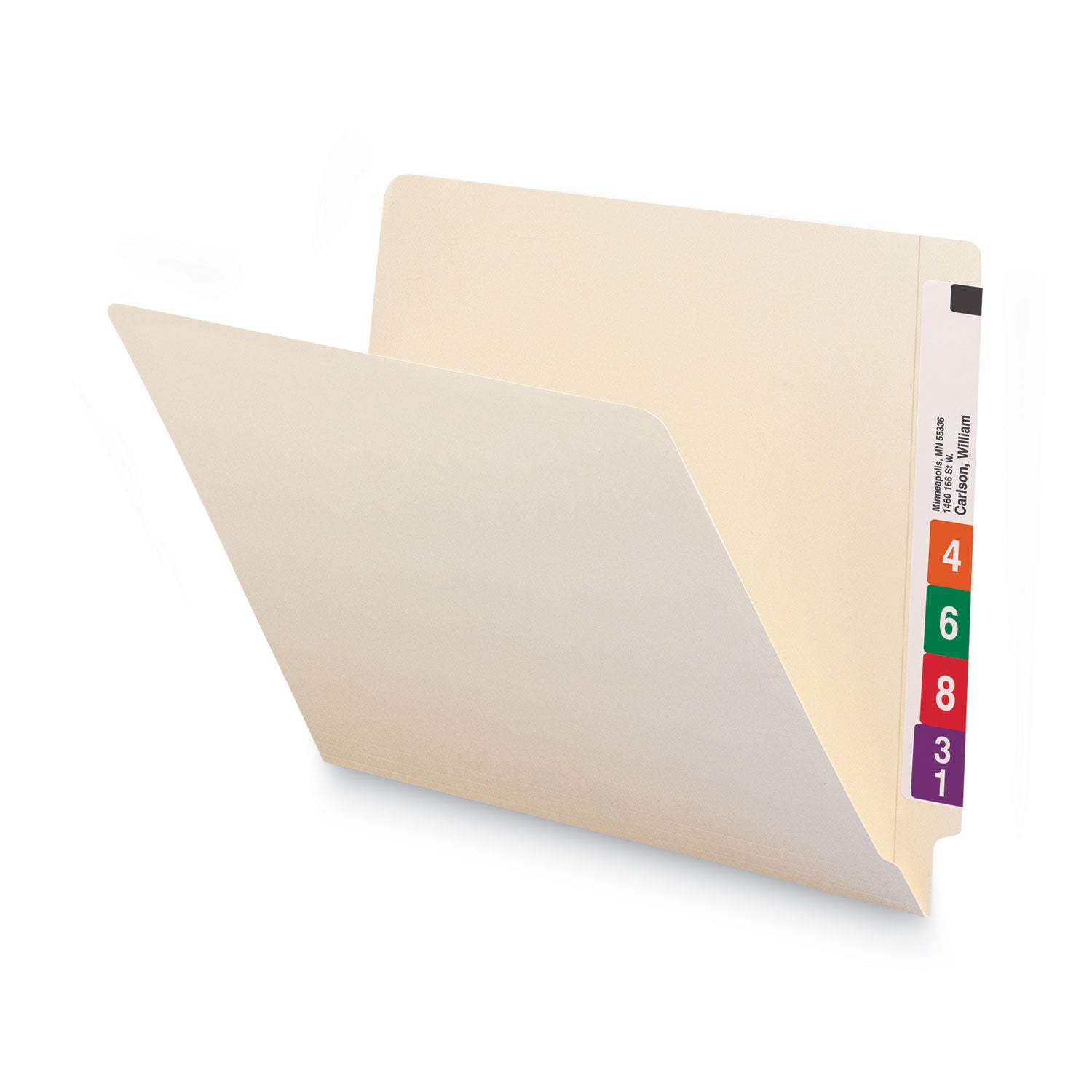 Smead™ Heavyweight Manila End Tab Folders, 9" High Front, Straight Tabs, Letter Size, 0.75" Expansion, Manila, 100/Box