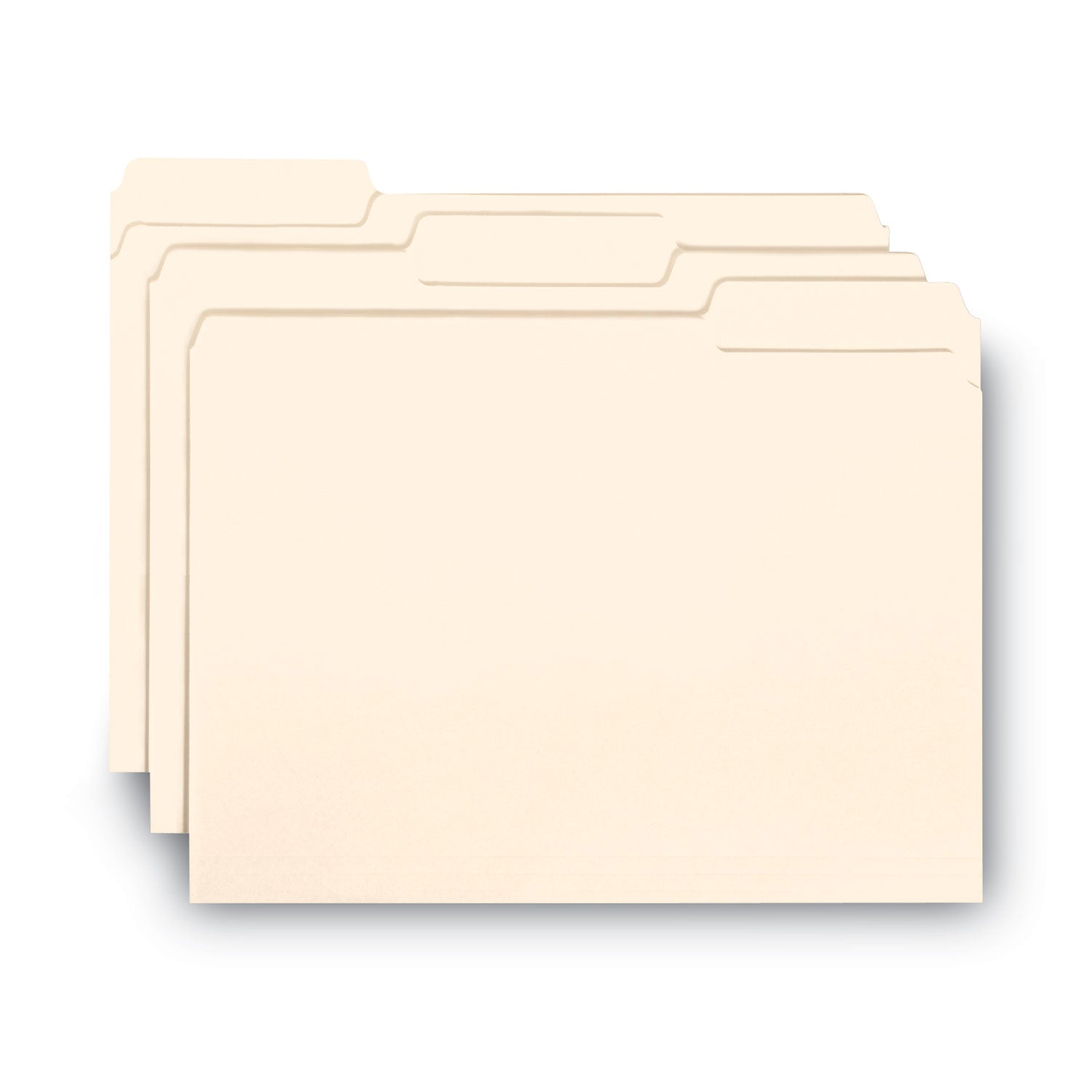 Smead™ Interior File Folders, 1/3-Cut Tabs: Assorted, Letter Size, 0.75" Expansion, Manila, 100/Box