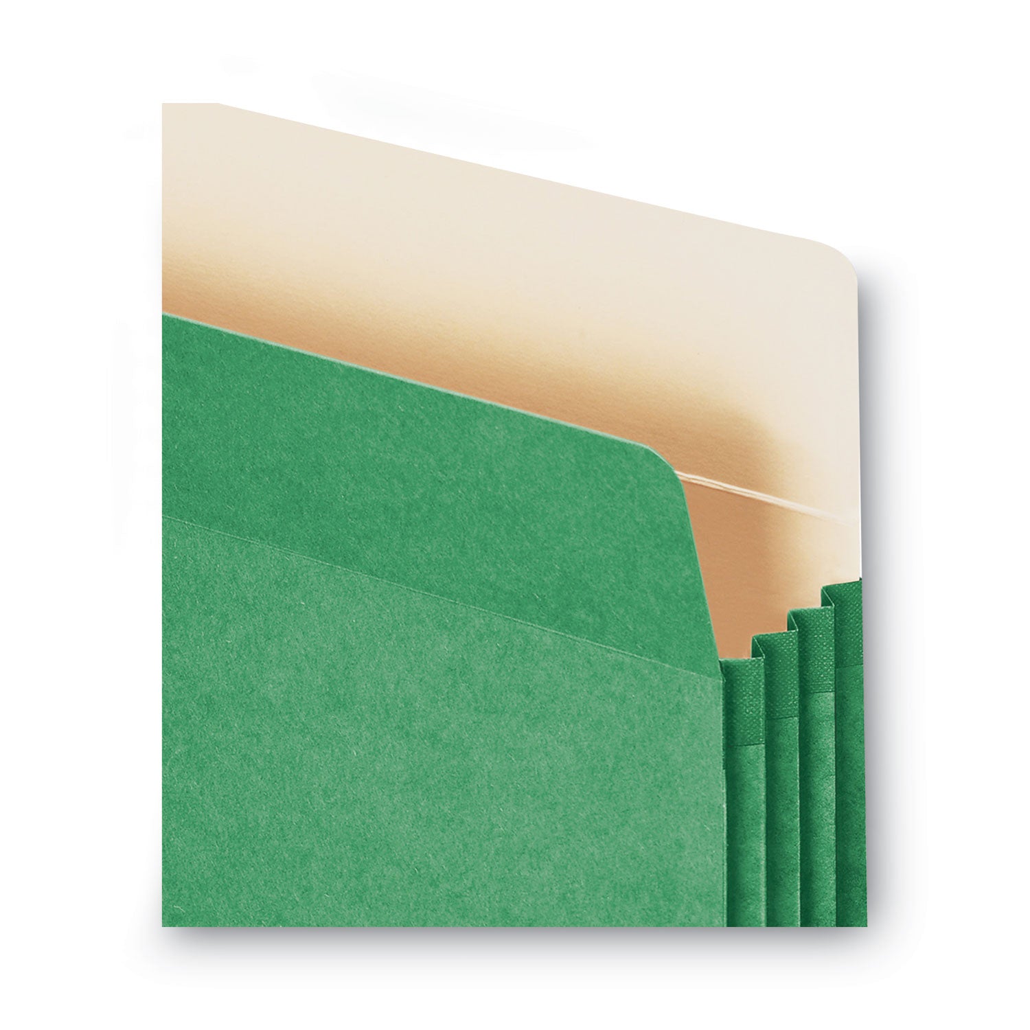 Smead™ Colored File Pockets, 3.5" Expansion, Letter Size, Green