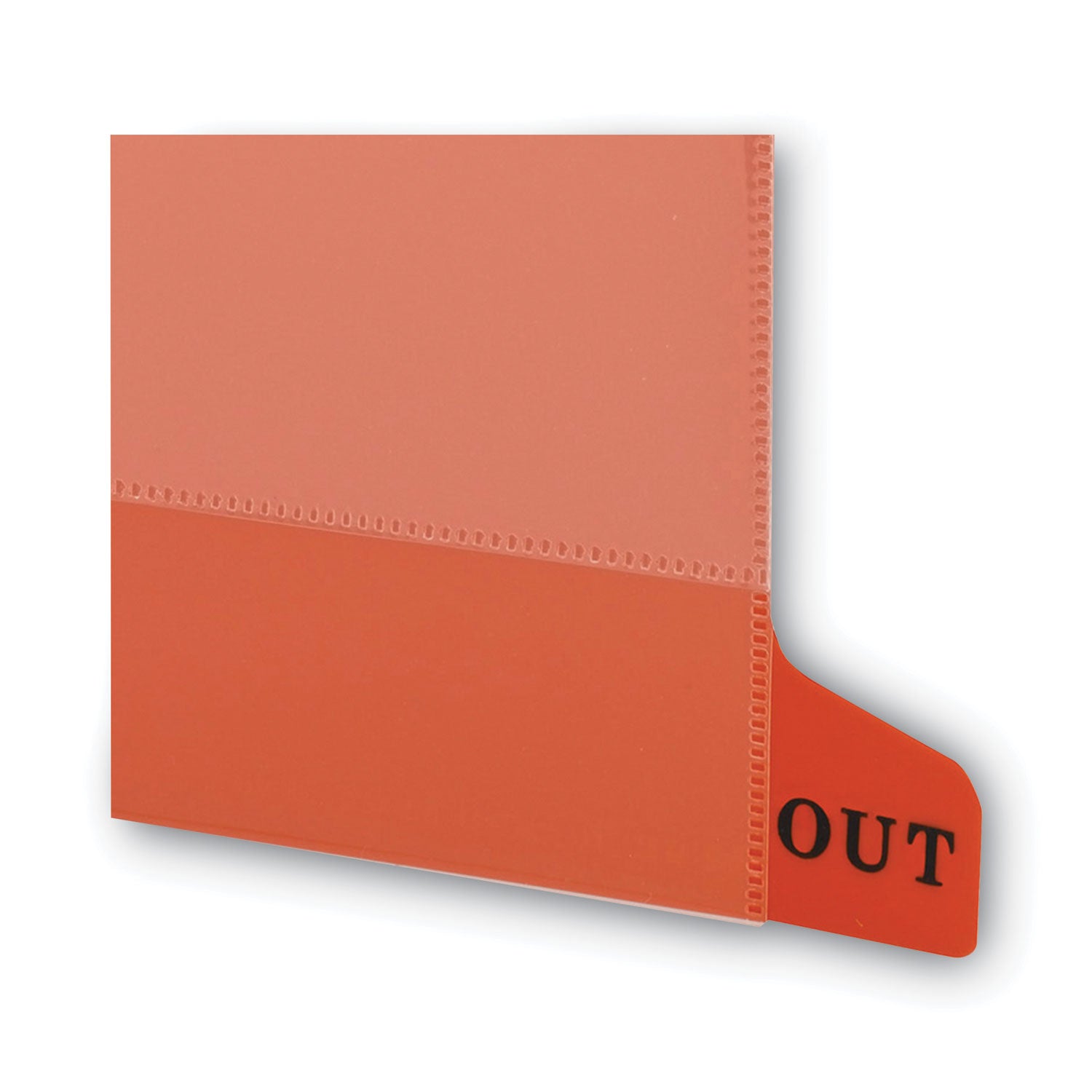 Smead™ Colored Poly Out Guides with Pockets, 1/3-Cut End Tab, Out, 8.5 x 11, Red, 25/Box