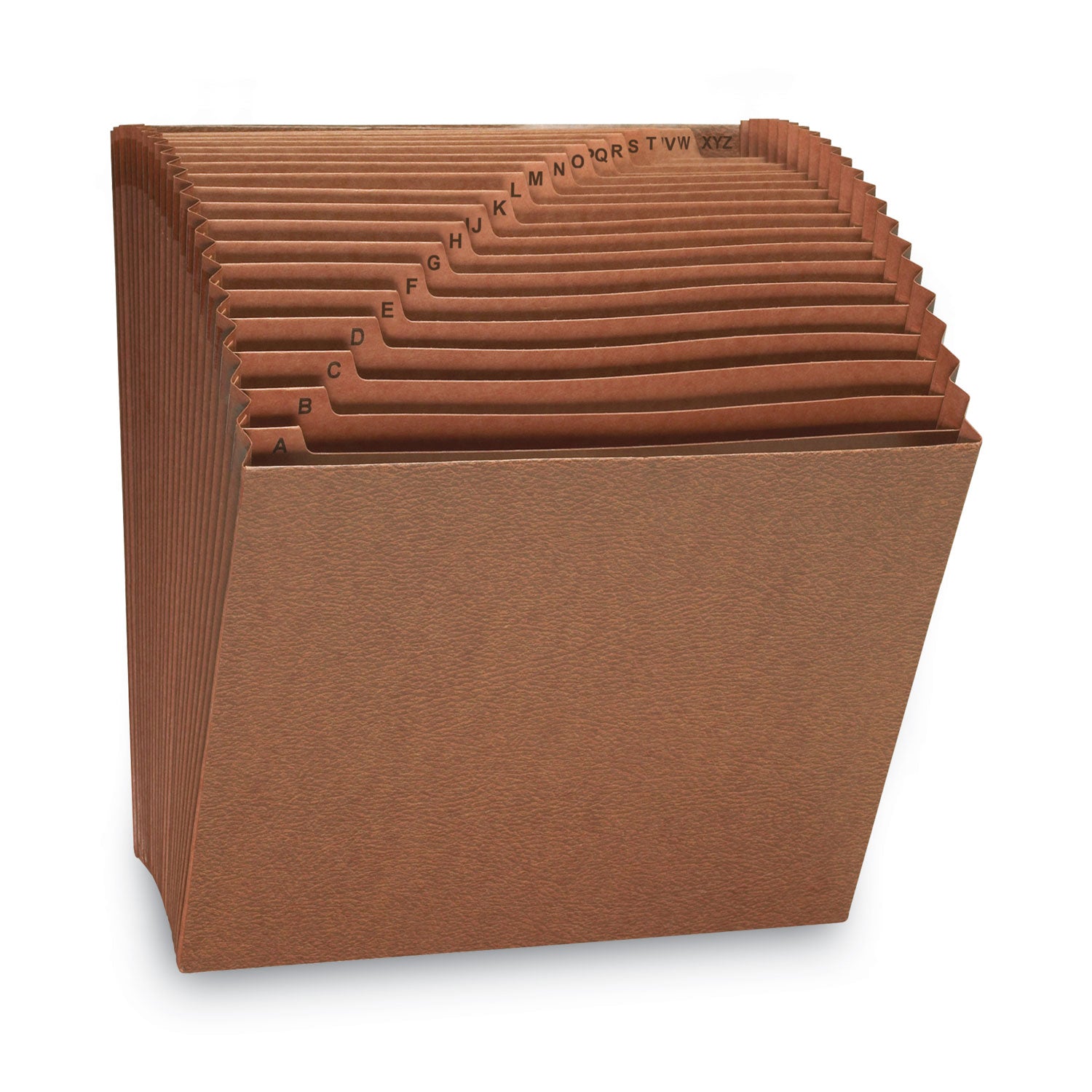 Smead™ TUFF Expanding Open-Top Stadium File, 21 Sections, 1/21-Cut Tabs, Letter Size, Redrope