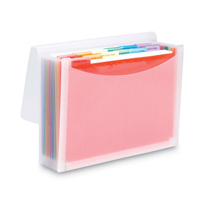 ColorVue Expanding File, 13 Sections, Cord/Hook Closure, 1/6-Cut Tabs, Letter Size, Randomly Assorted Colors Flipcost Flipcost